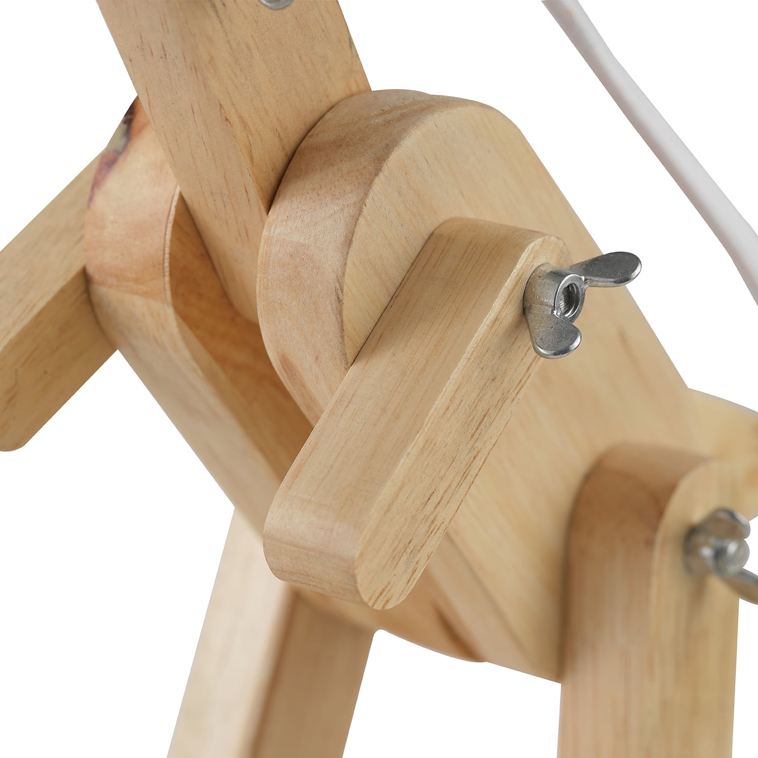 Globe Electric Terry Dinosaur 10" Wooden Desk Lamp, White Shade, In-Line On/Off Rocker Switch - Image 7