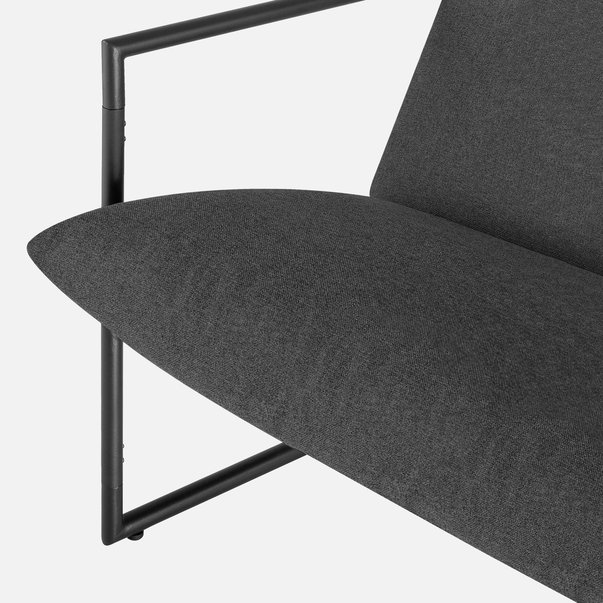 Zinus Aidan Metal Framed Indoor Sling Accent Chair, Dark Grey - Image 13