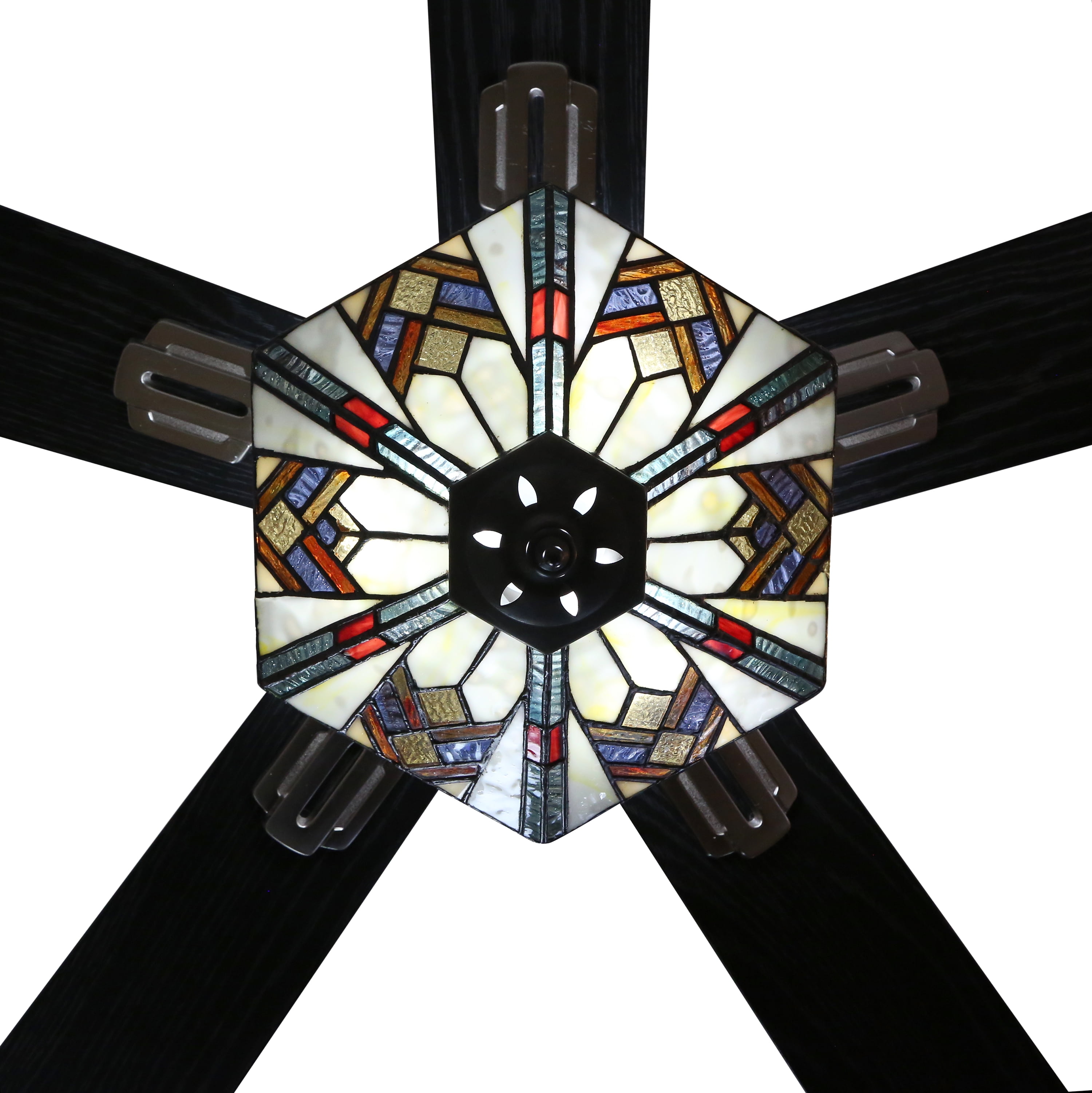 River of Goods 52" Santa Fe Stained Glass Mission LED Ceiling Fan with Light - Image 4