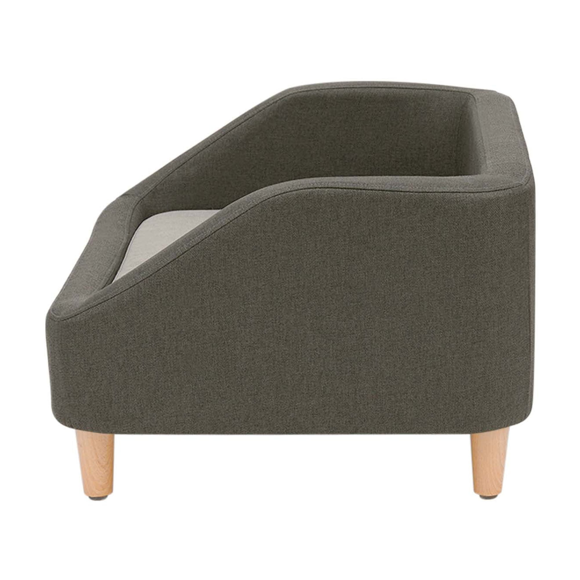 Teamson Pets Bennett Linen Sofa Dog Bed for Pets Up to 66 lbs, Gray - Image 6