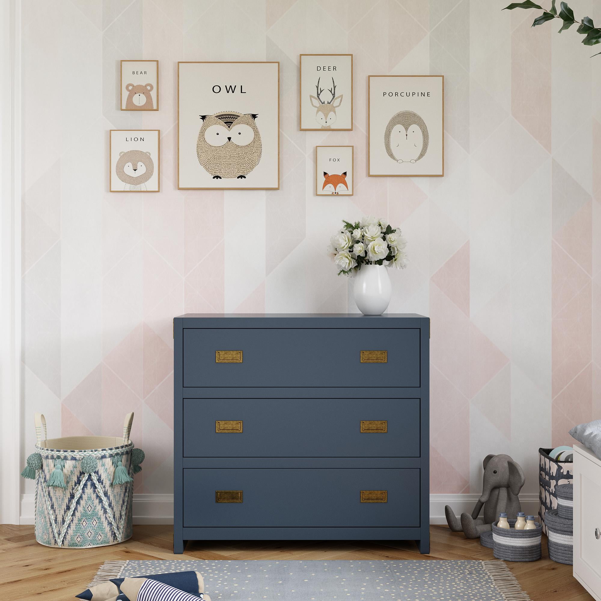 Baby Relax Miles 3-Drawer Dresser, Nursery Storage, Graphite Blue - Image 15