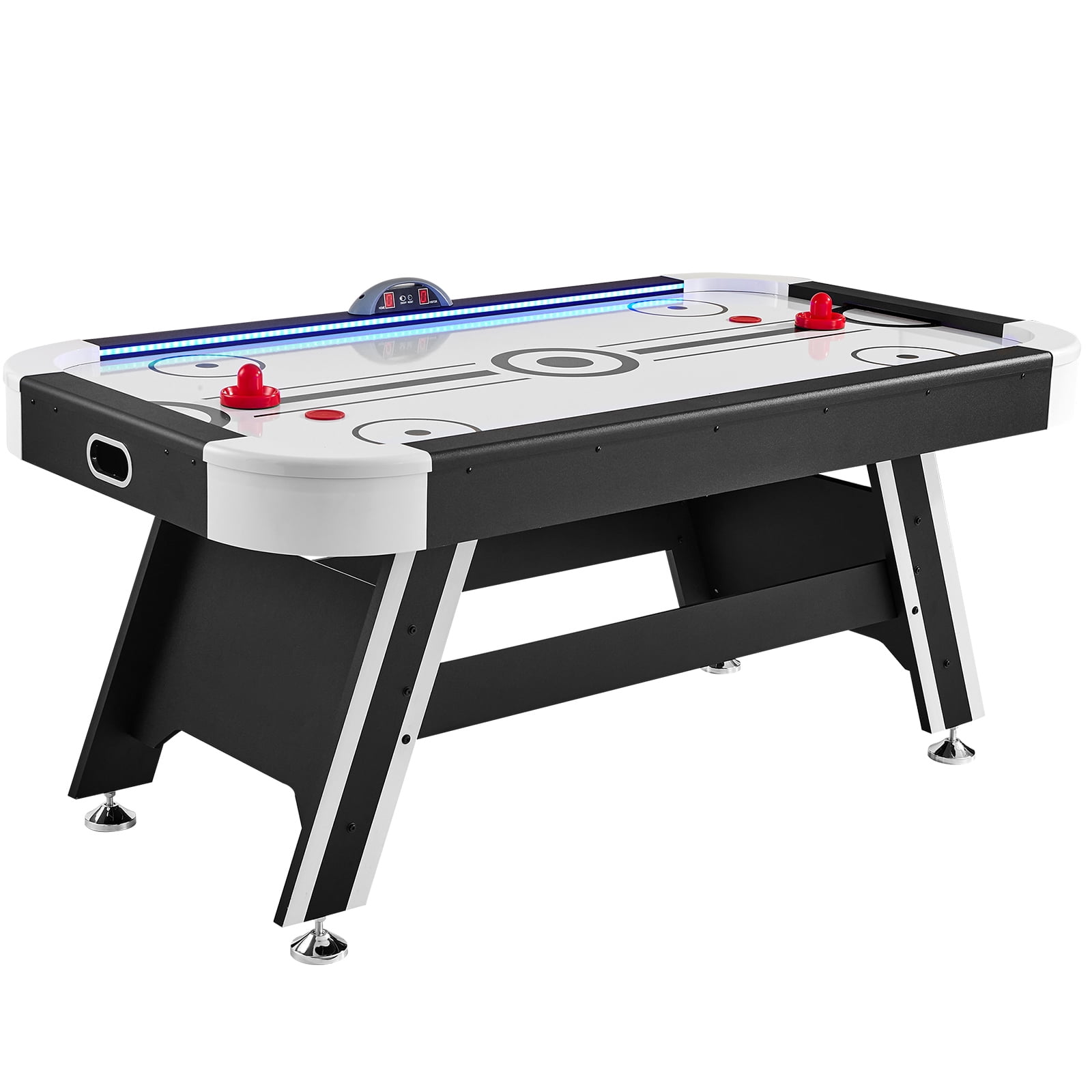 KFFKFF Pneumatic Hockey Table, 72" Domestic Hockey Game for Children and Grown-ups, Illuminated Athletic Hockey Match with 2 Discs, 2 Handlers, and Digital Scoring Mechanism, Recreational Gaming Kit - Image 2