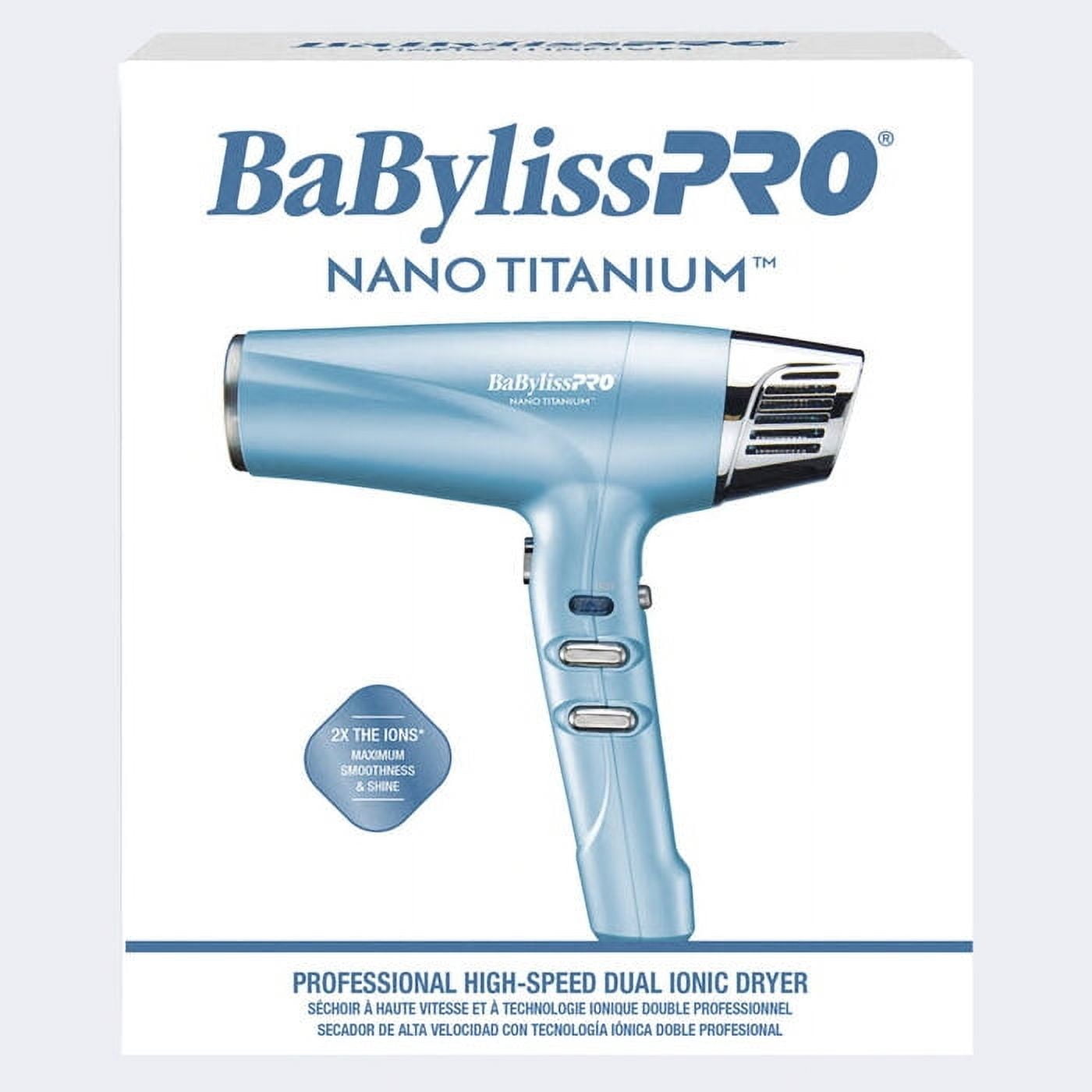 BaBylissPRO Nano Titanium Professional High-Speed Dual Ionic Hair Dryer - Image 8