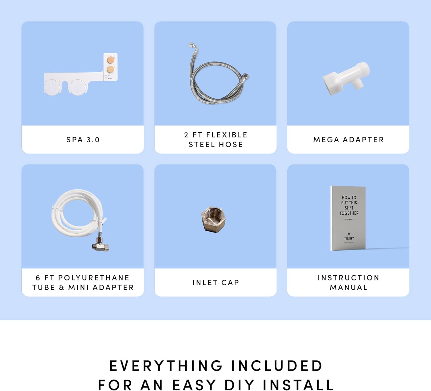 TUSHY Spa Self-Cleaning Warm Water Bidet Attachment, Adjustable Nozzle Angle, Pressure Control, Easy DIY Home Install, Requires Sink Access for Temperature Control, Gunmetal - Image 9