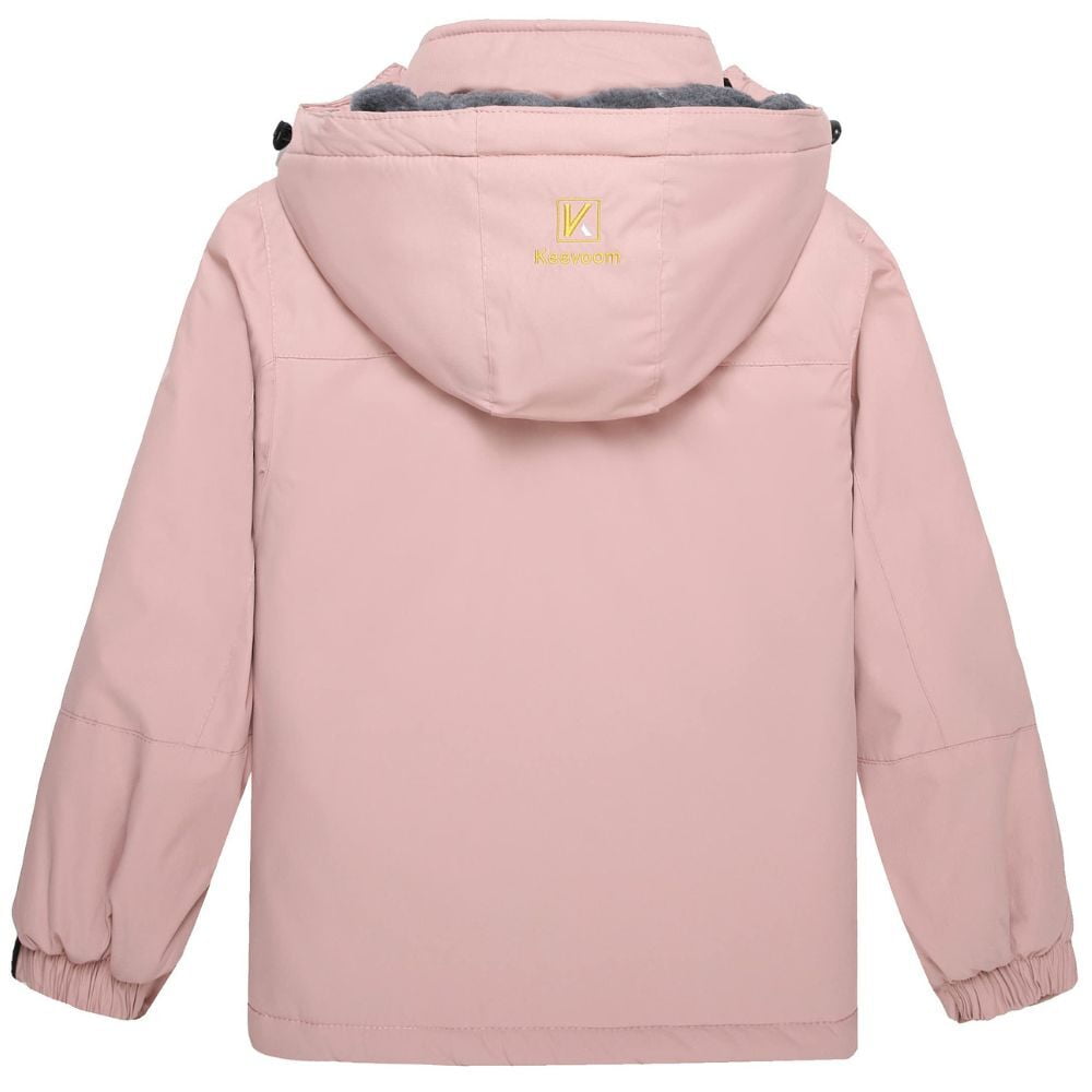 Keevoom Girls Waterproof Ski Jacket Kids Winter Warm Snow Coat Hood Fleece Raincoats - Image 2