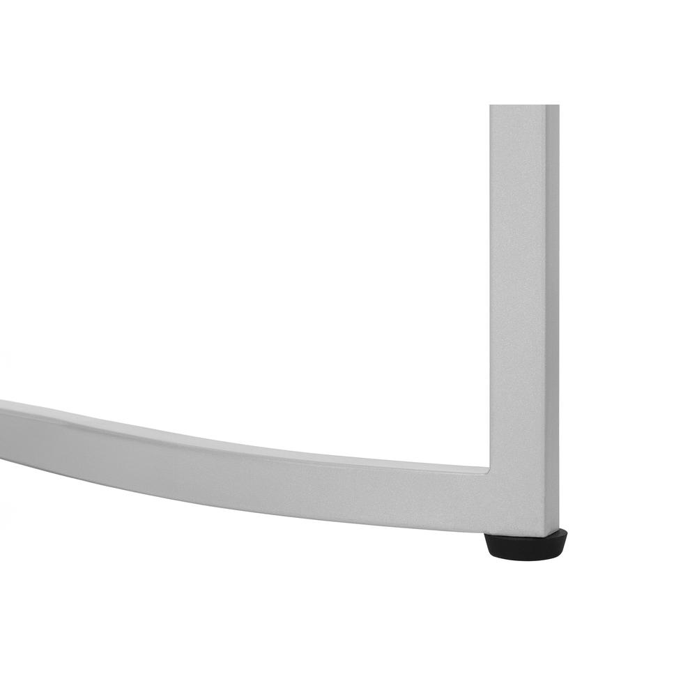 Accent Table Side Round End Lamp Bedroom Metal White Marble Look - Image 6