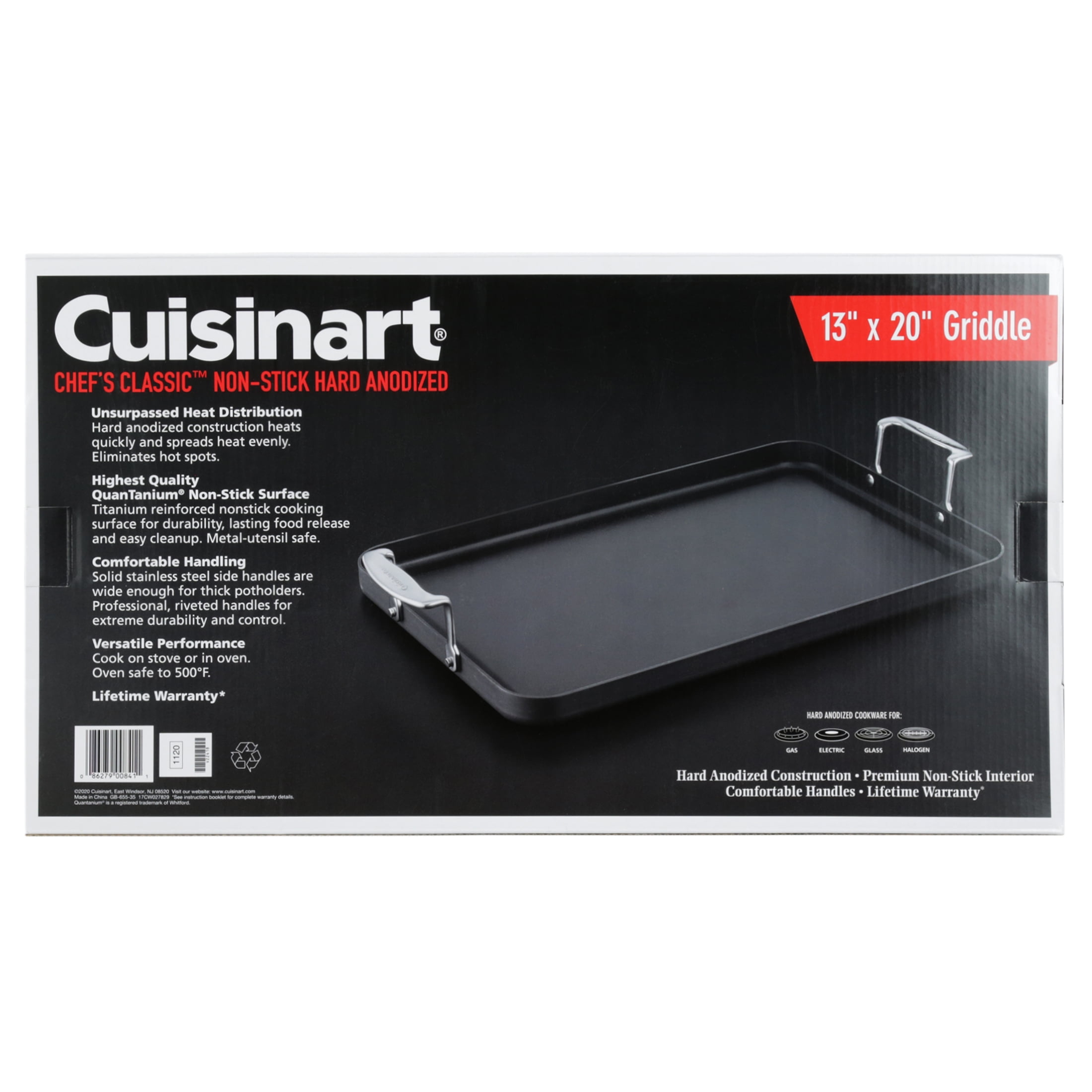 Cuisinart Chef's Classic 20 in. L X 13 in. W Anodized Aluminum Nonstick Surface Silver Griddle - Image 8