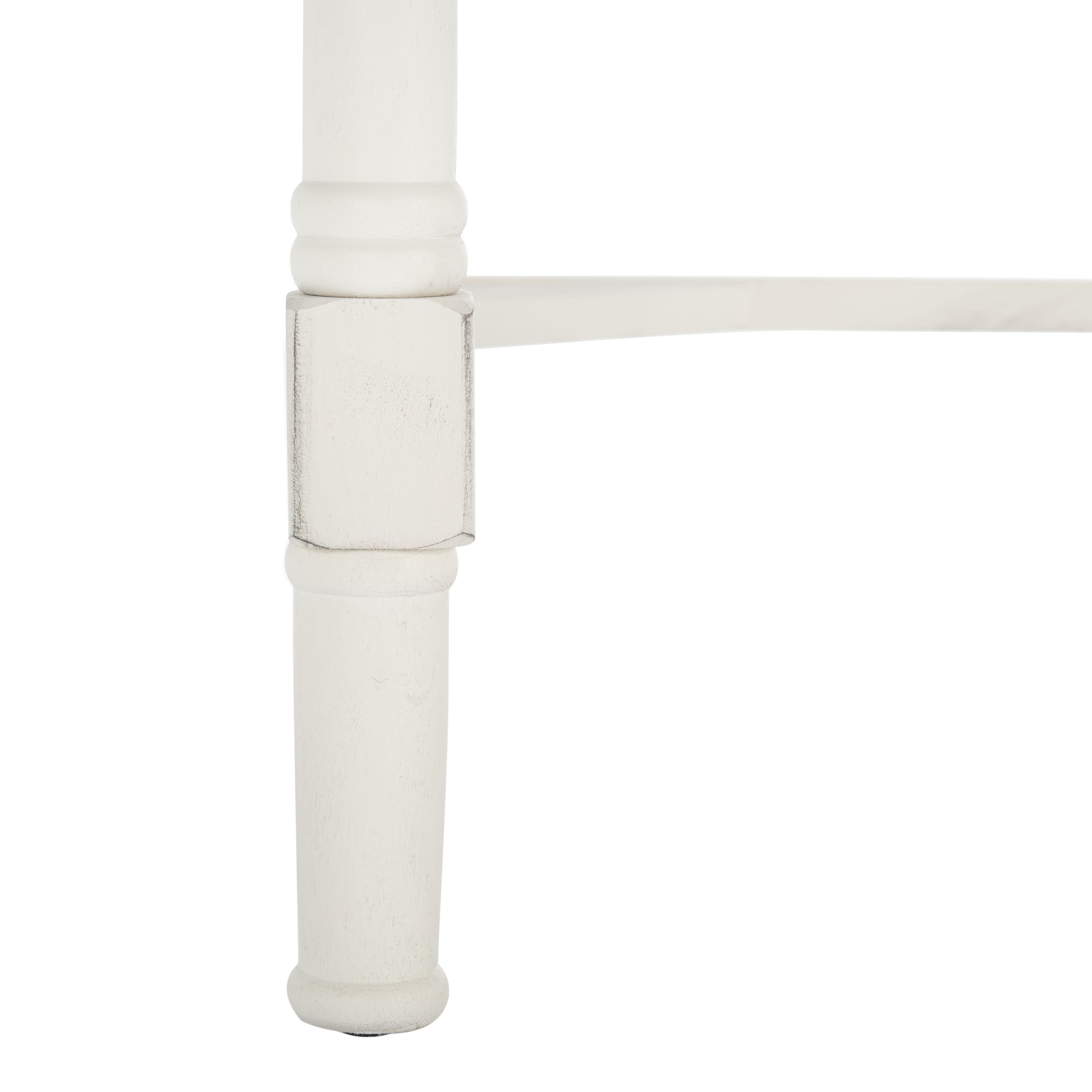 SAFAVIEH Filbert Solid Retro 2-Drawer Writing Desk, Distressed White - Image 6