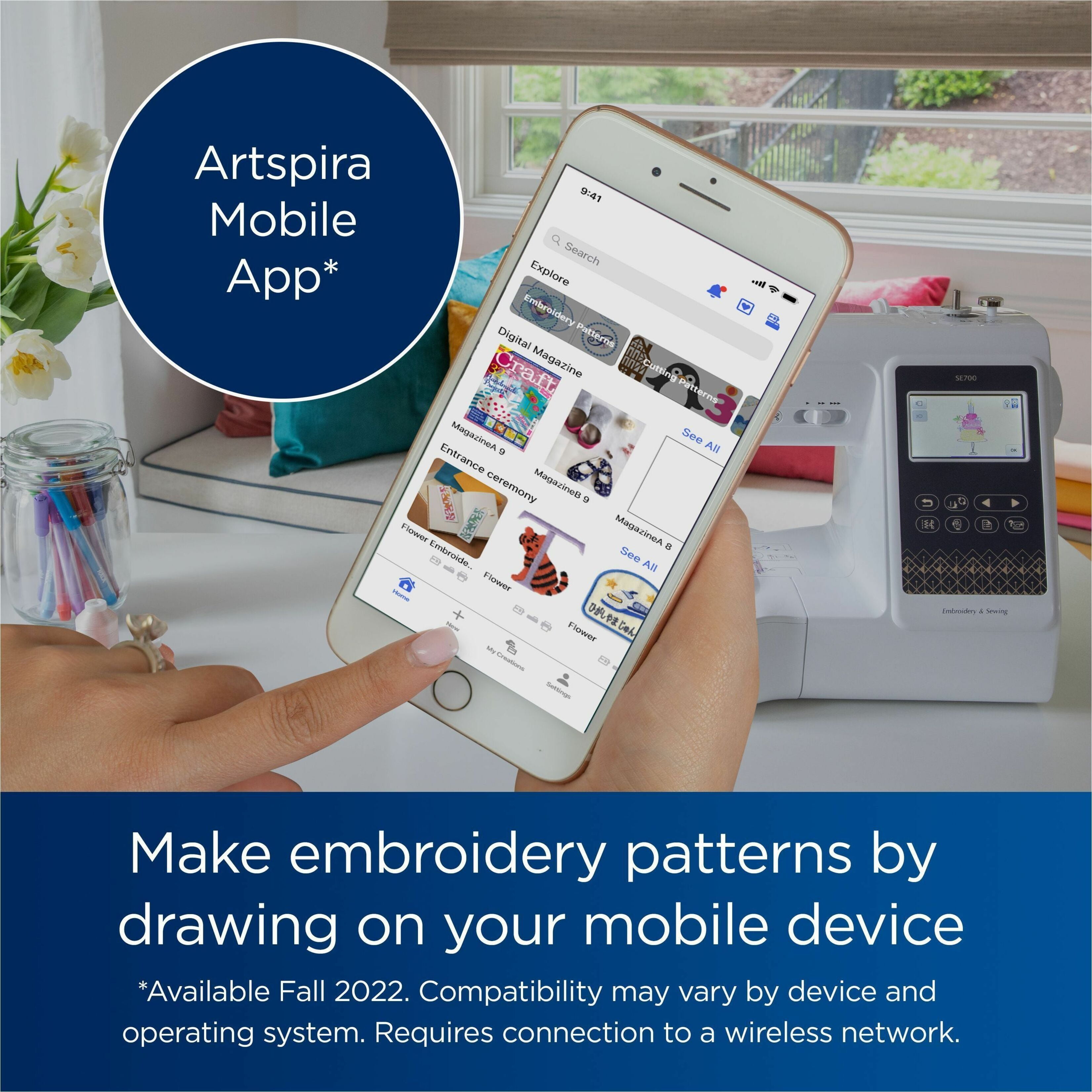 Brother SE700 Computerized Sewing & Embroidery Machine with Built-in Designs & Wireless Connectivity - Image 6