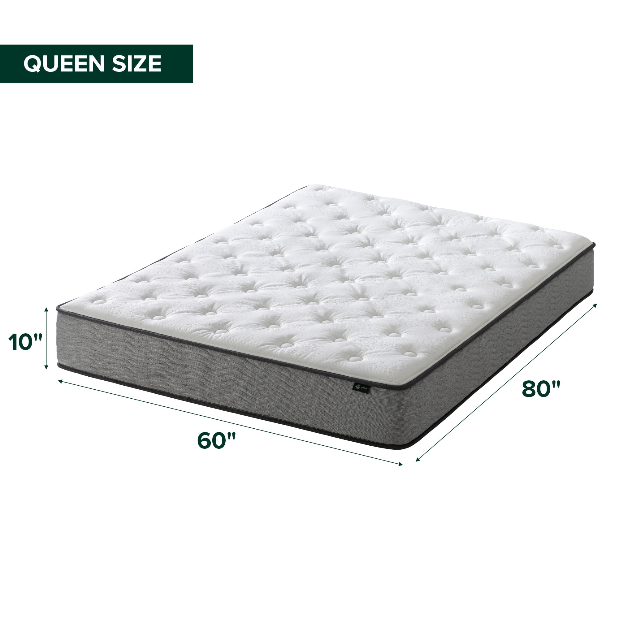 Zinus Comfort Support 10" Queen Cooling Gel Hybrid Mattress with Pocket Springs - Image 4