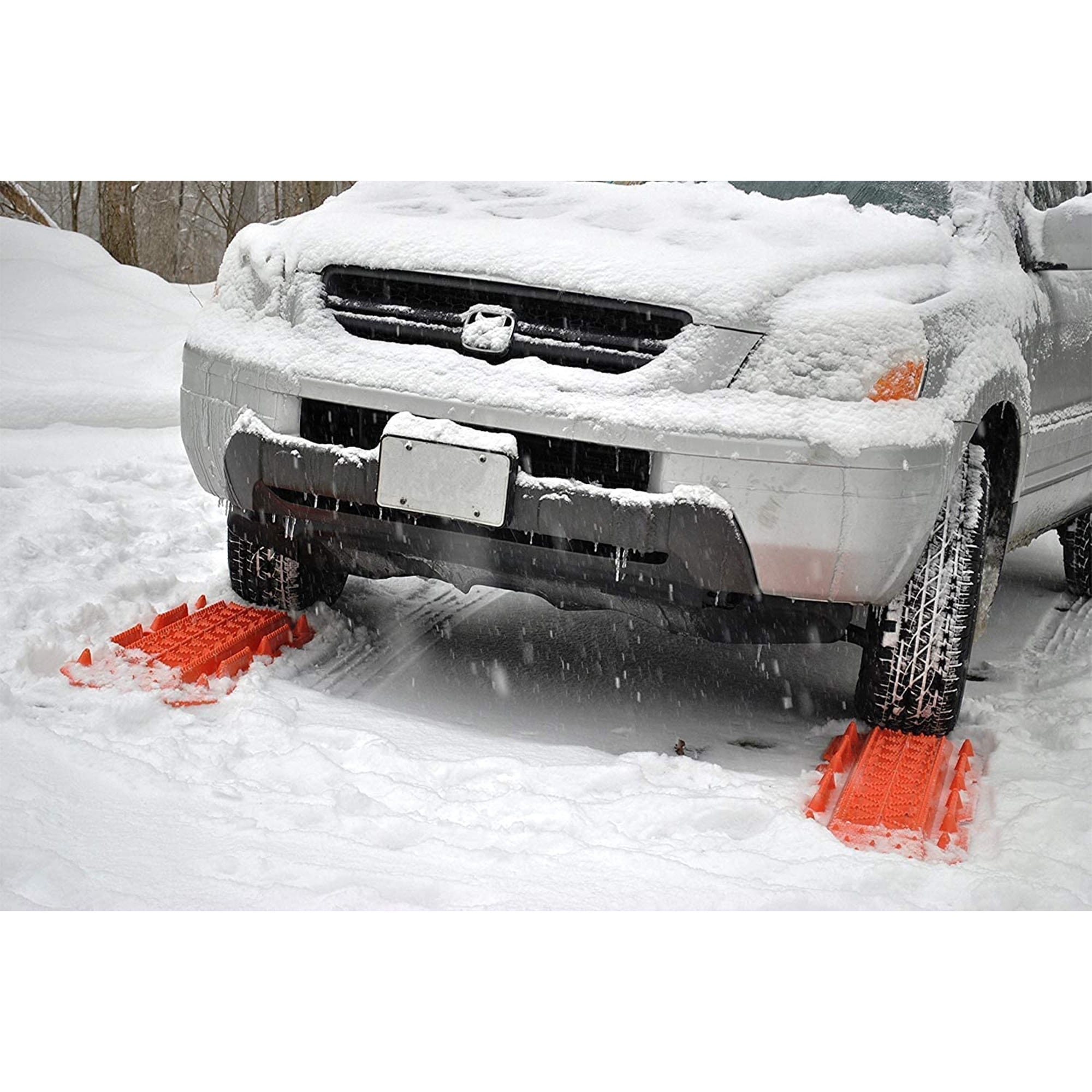 Maxsa Innovations Escaper Buddy Heavy Duty Traction Mats, Orange (2 Pack) - Image 2