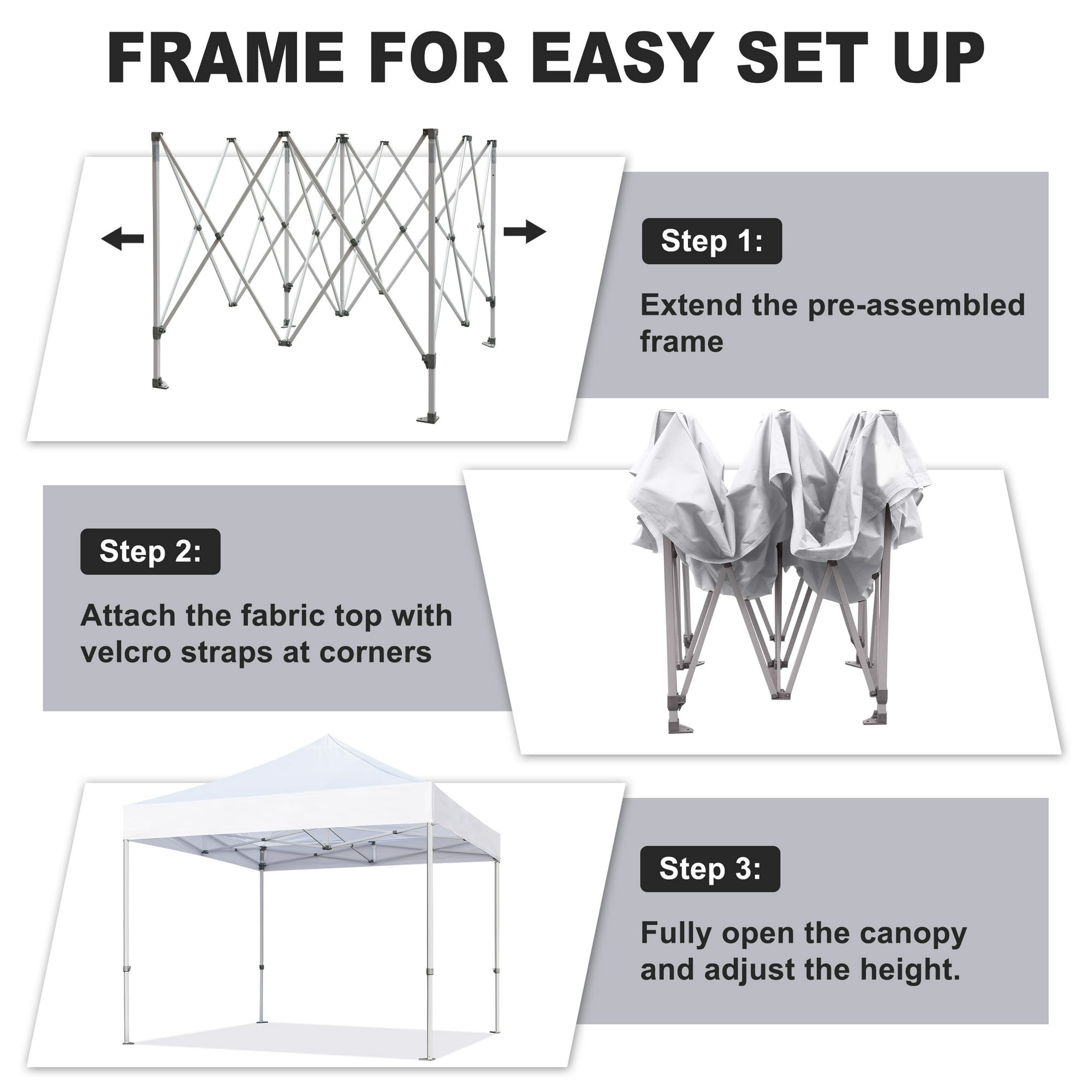 Eurmax Canopy 10' x 10' Sandy Pop-up Canopy and 56lbs Instant Outdoor Canopy - Image 5