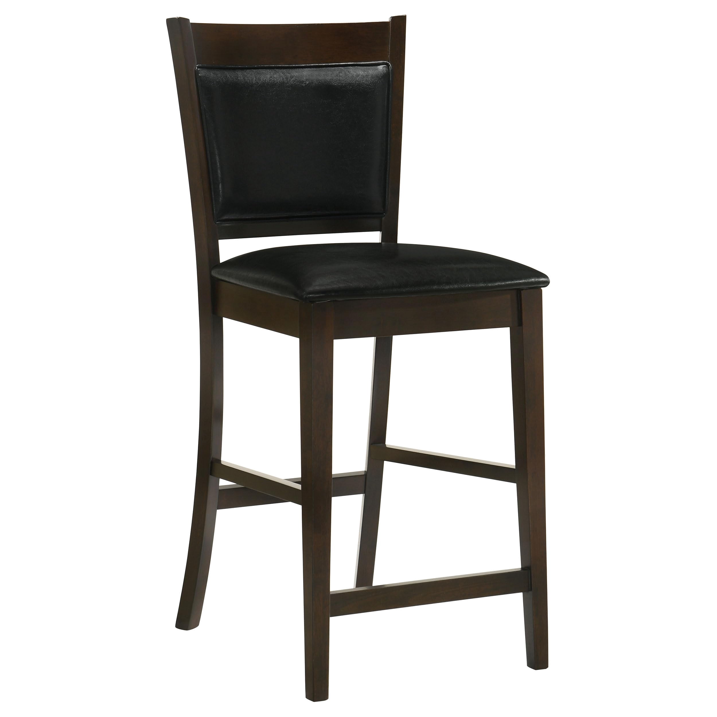 Jaden Upholstered Counter Height Stools Black and Espresso (Set of 2) - Image 5