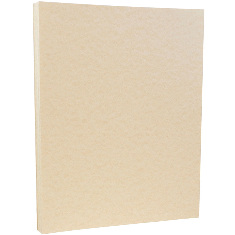 JAM Paper Parchment Cardstock, 8 1/2 x 11, 250 per Pack, 65lb Natural Recycled - Image 2
