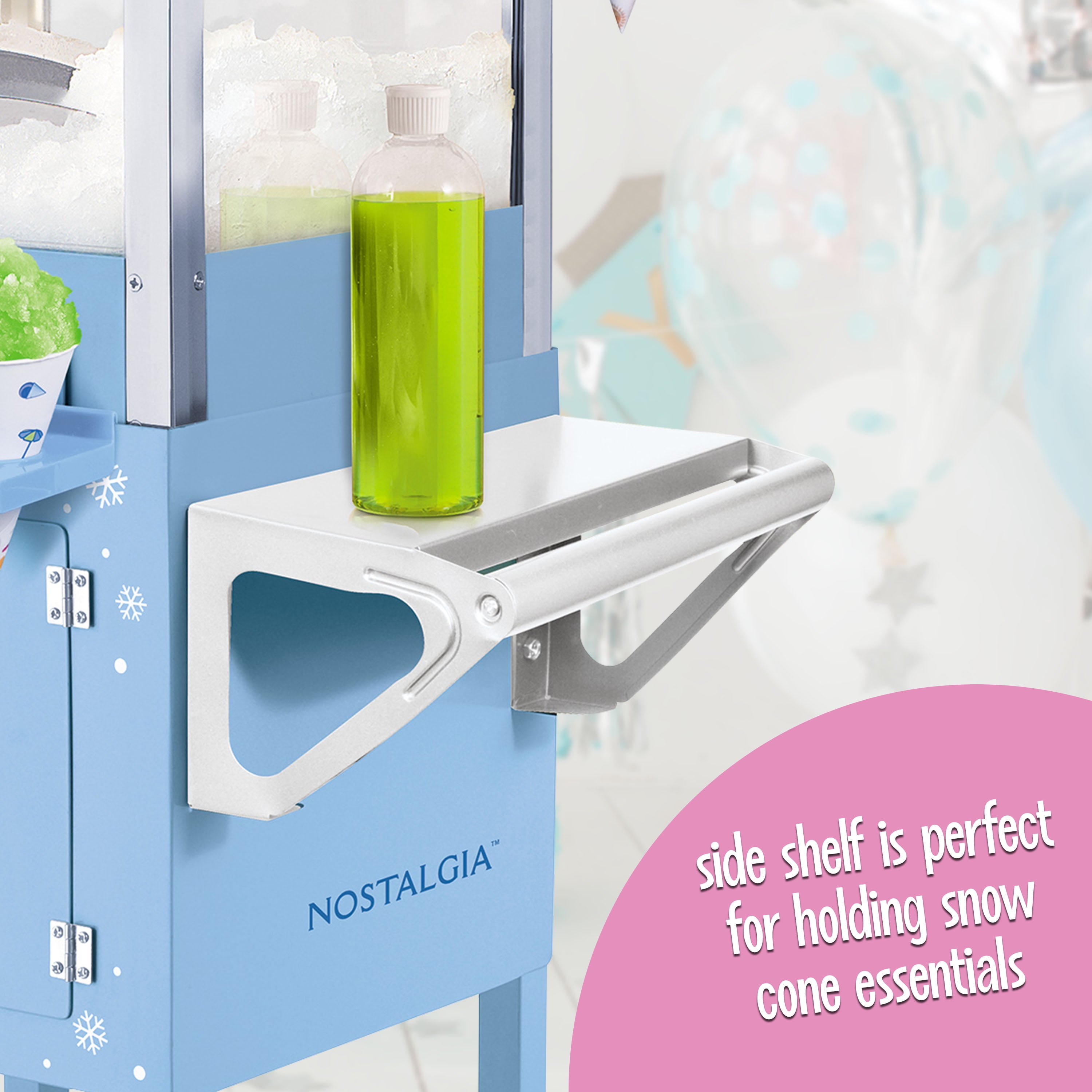 Nostalgia 54 in. Old Fashioned Snow Cone Cart - Image 3