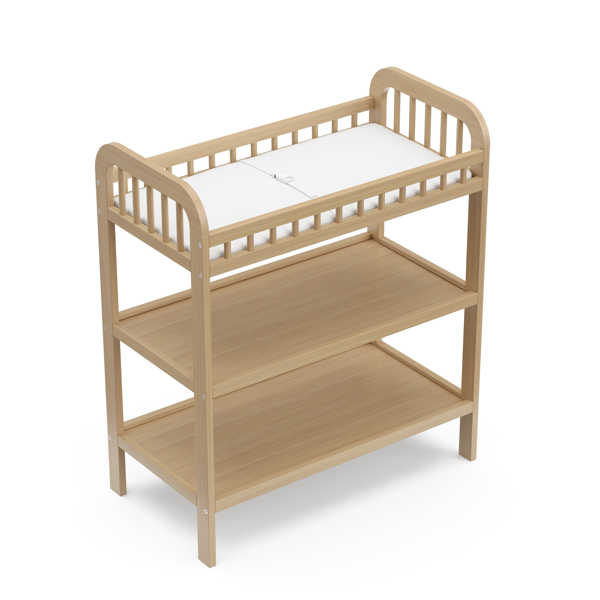 Storkcraft Pasadena Infant Changing Table with Changing Pad, Driftwood - Image 9