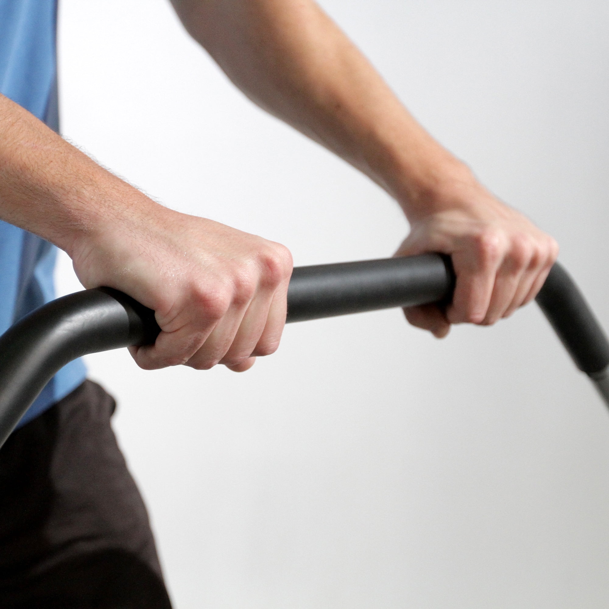 Sportspower TruJump 48" Indoor/Outdoor Mini Trampoline, Fitness Rebounder Trampoline with Adjustable Handle, BLUE - Image 6