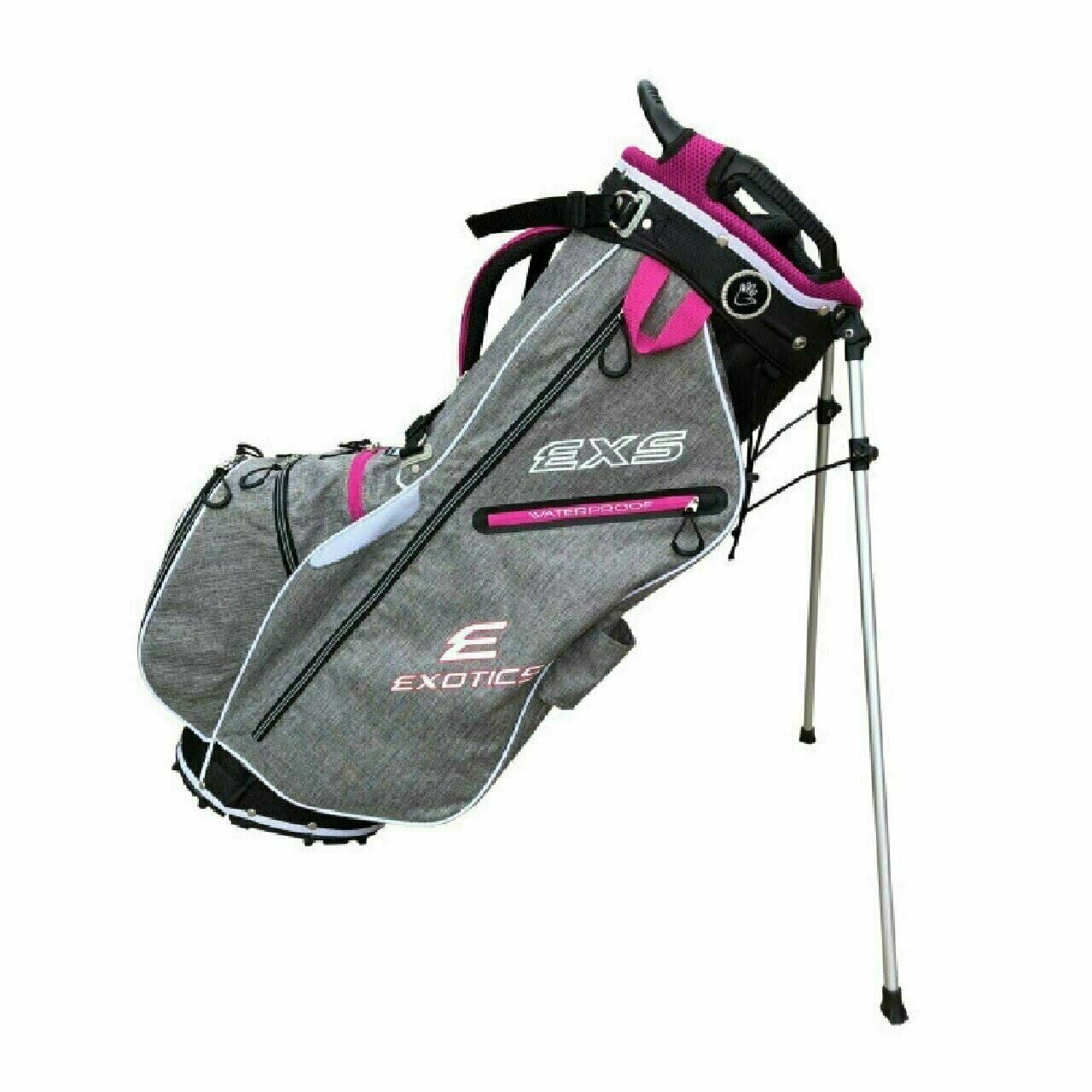 Tour Edge Exotics Xtreme Stand 7.0 Bag-Heath-Pink-White - Image 4