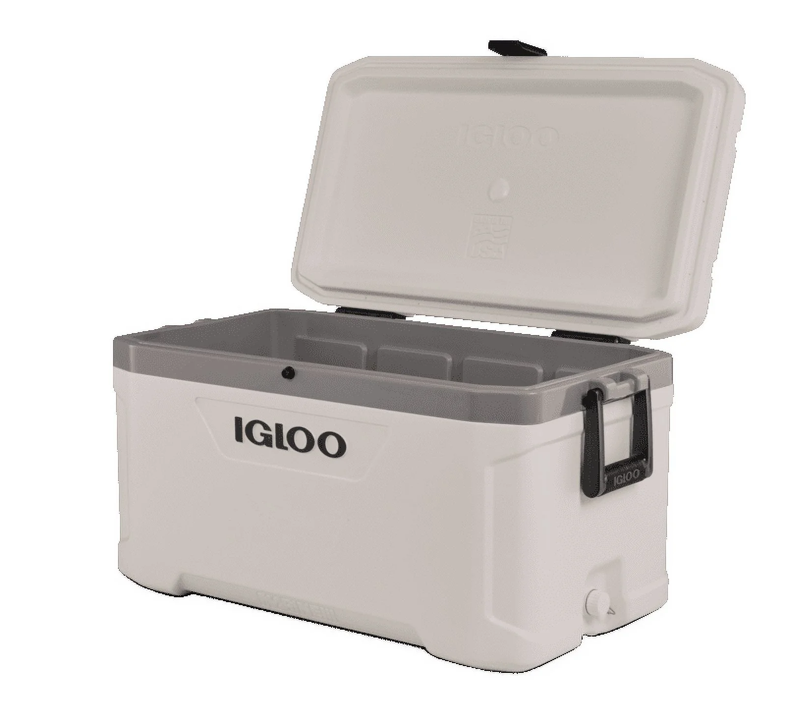Igloo 70 QT Latitude Marine Ultra Cooler, White and Moonscape Gray - Image 3