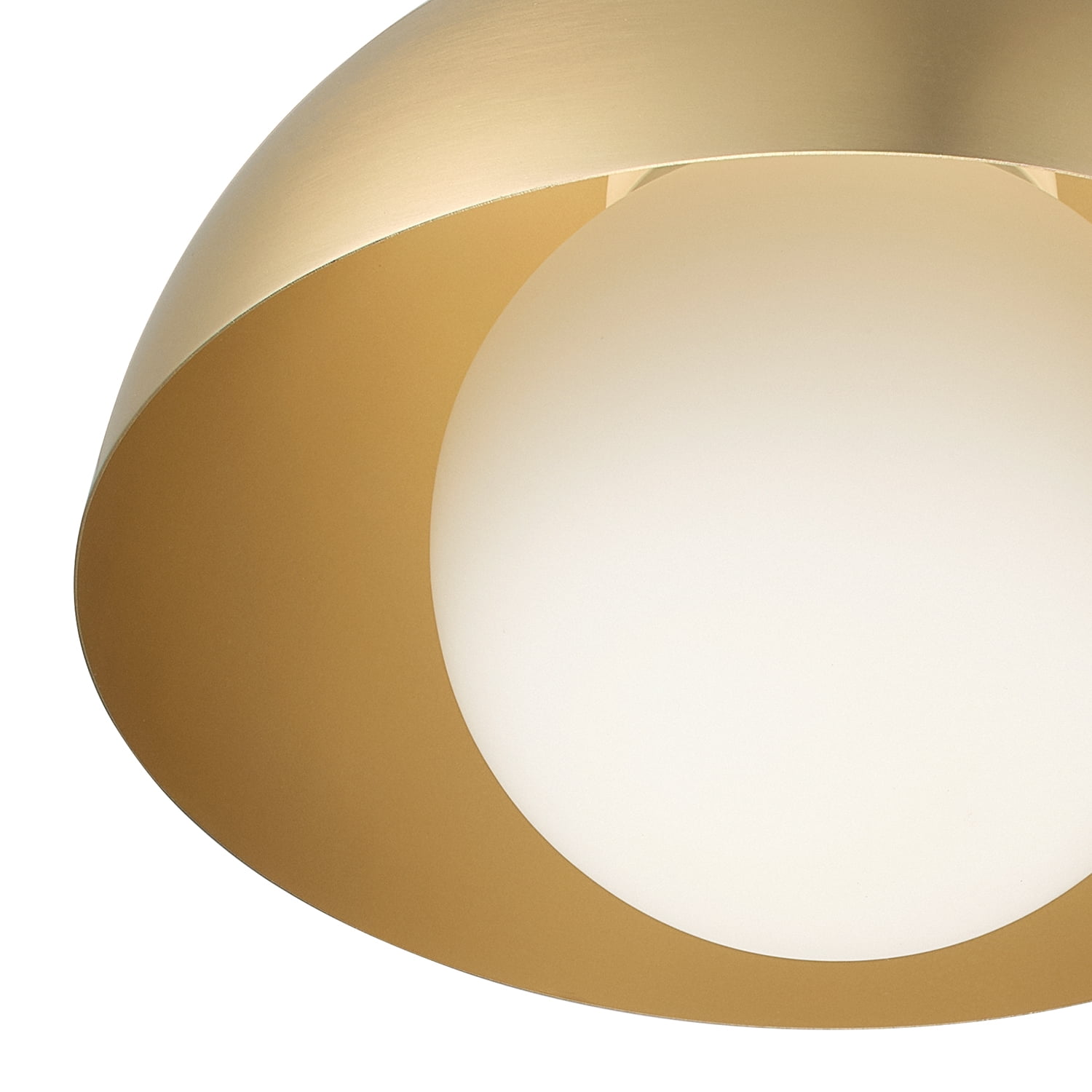 Amelia 1-Light Matte Brass Plug-In Pendant Lighting with Frosted Glass Shade - Image 2