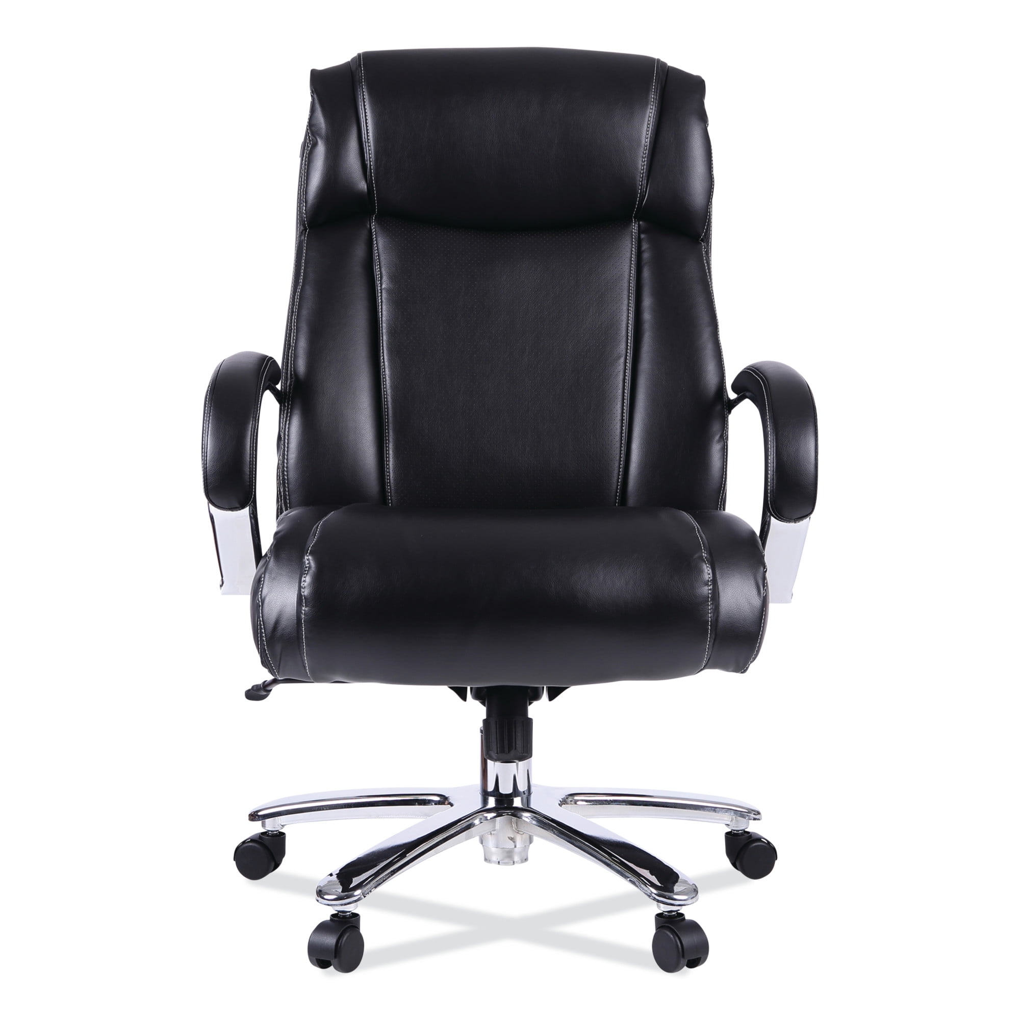 Alera Maxxis Series Big/Tall Bonded Leather Chair, Black Seat/Back, Chrome Base - Image 6