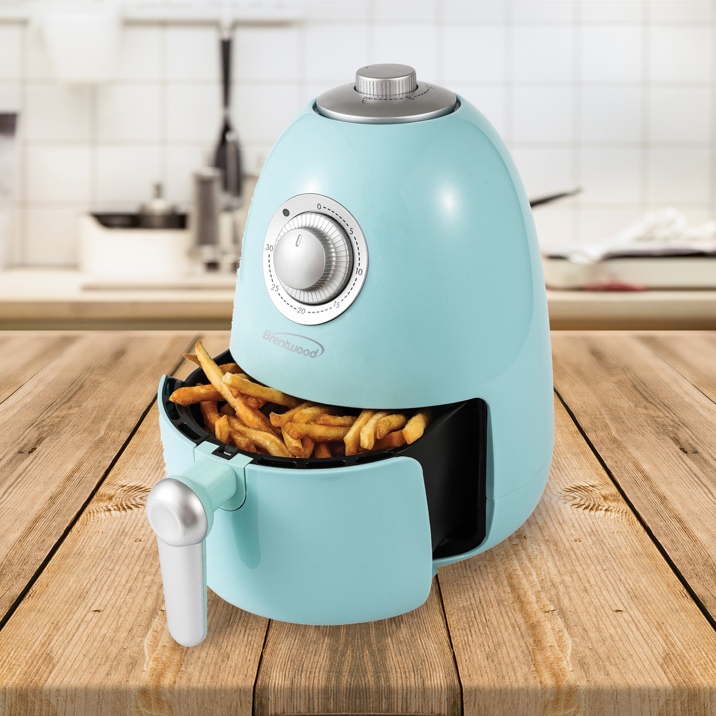 Btwd 2 Quart Small Electric Air Fryer in Blue with Timer and Temperature Control - Image 3