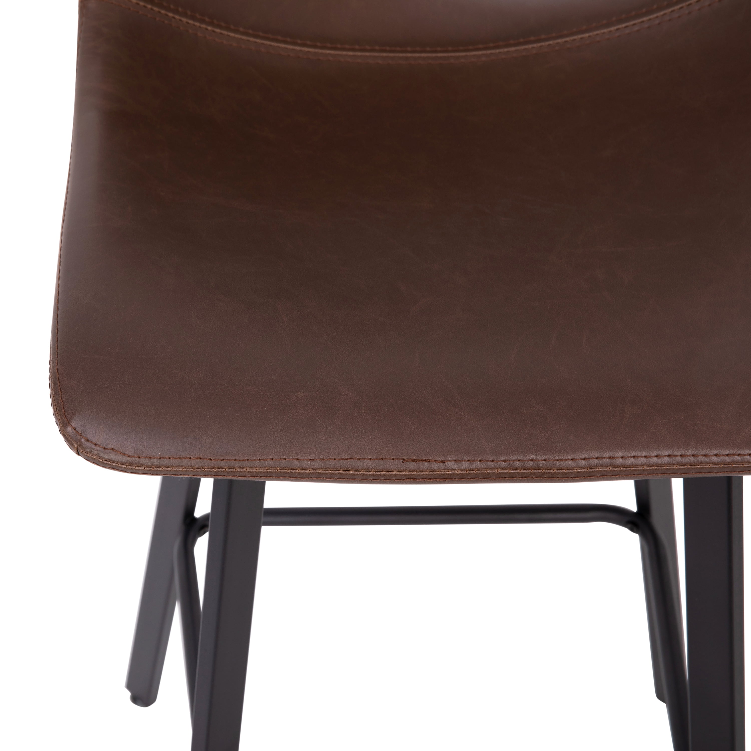 Flash Furniture Caleb Collection LeatherSoft Barstool, Chocolate Brown/Black - Image 6