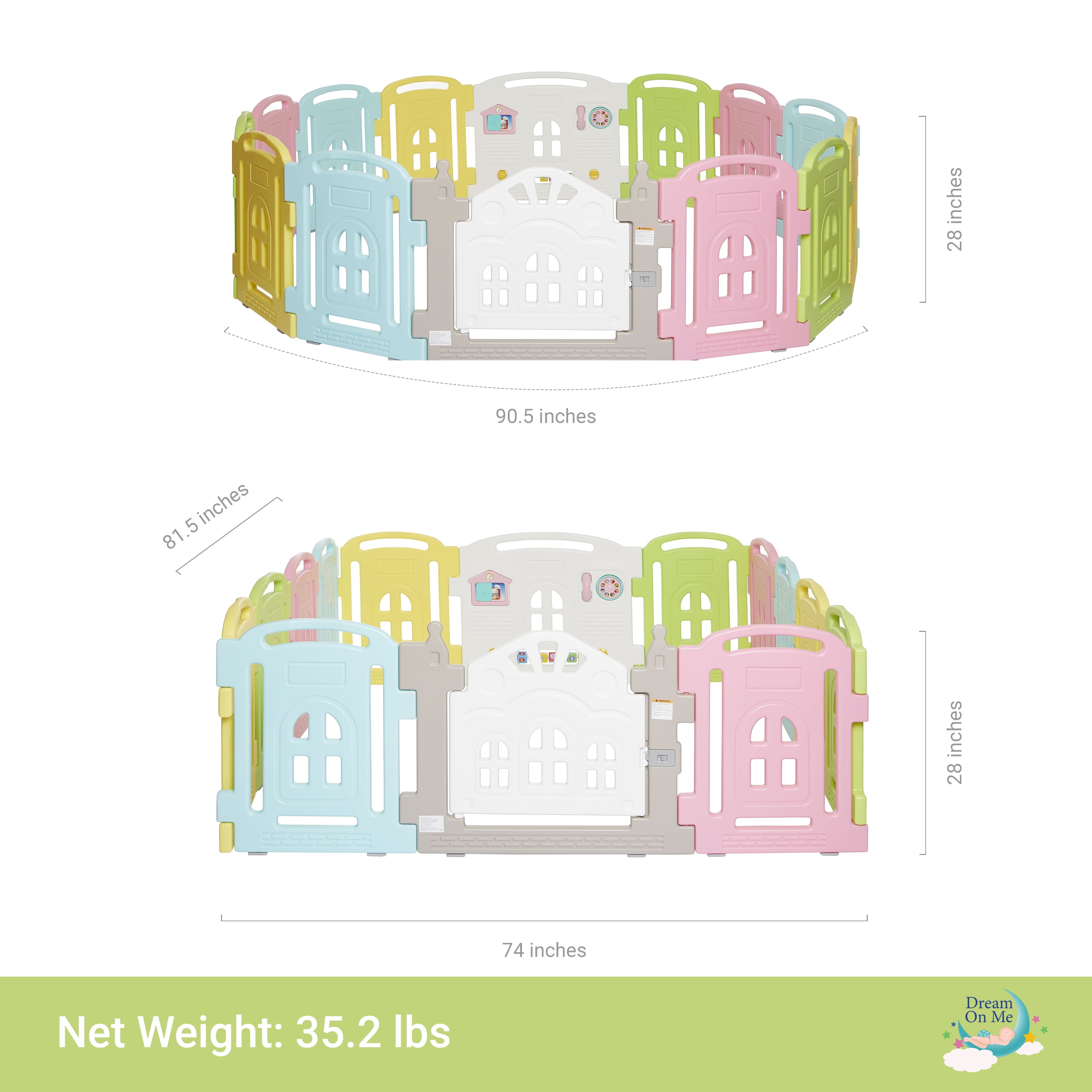 Dream On Me 14 Panel Groovy Play Center/ Playpen / Playard - Image 8