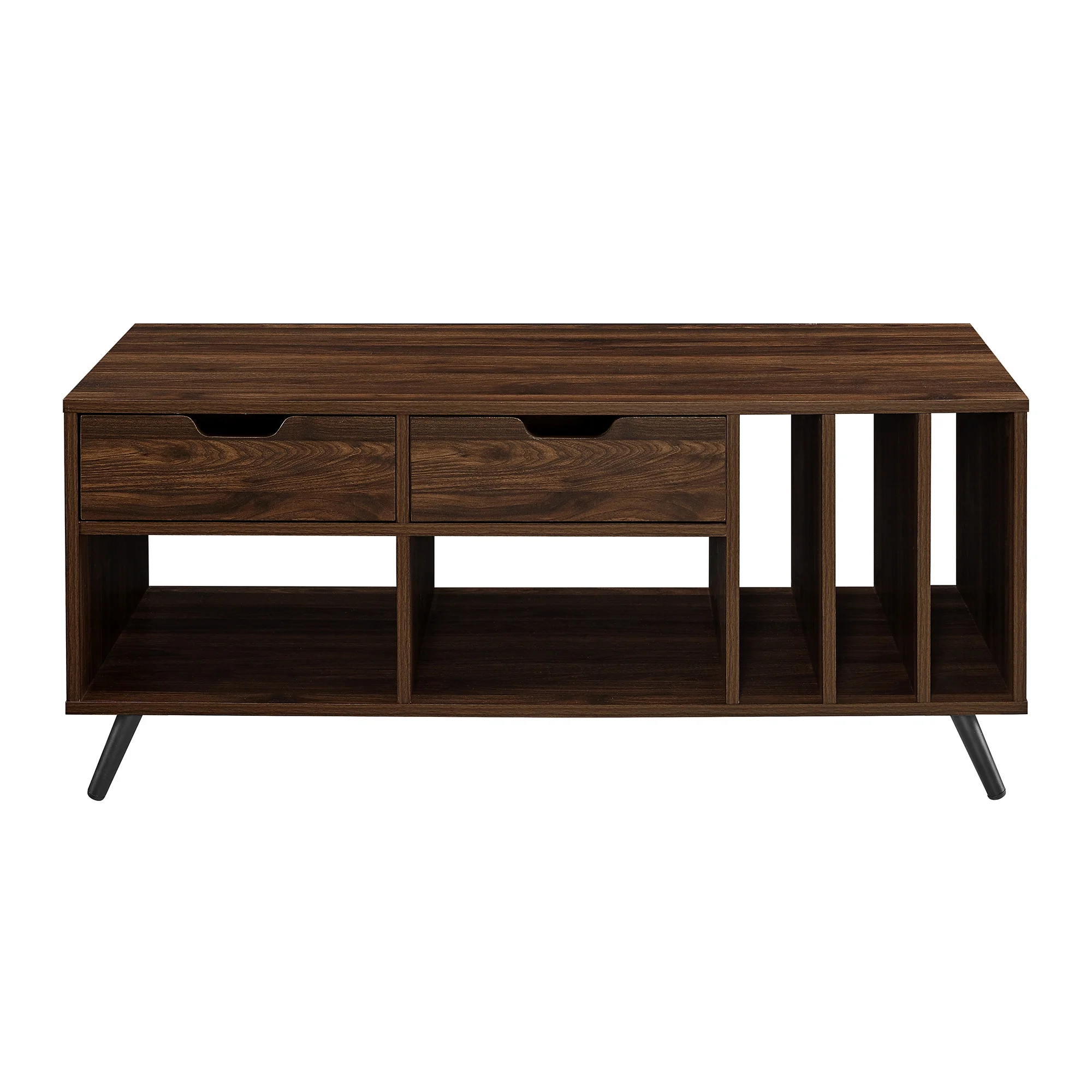 Dark Walnut 2 Drawer Storage Coffee Table by Manor Park - Image 2