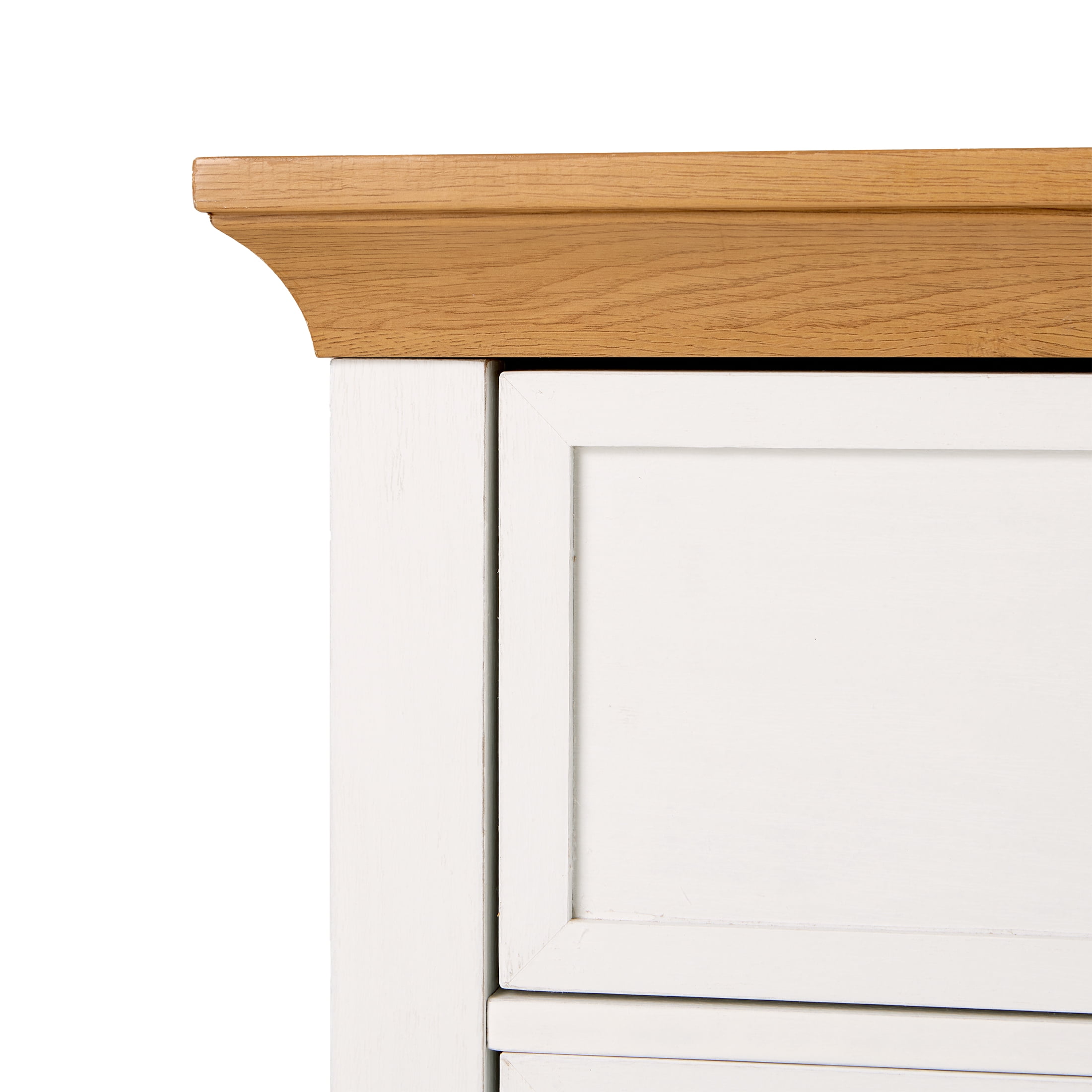Better Homes & Gardens Canton 3-Drawer Nightstand, Textured White and Light Honey - Image 7