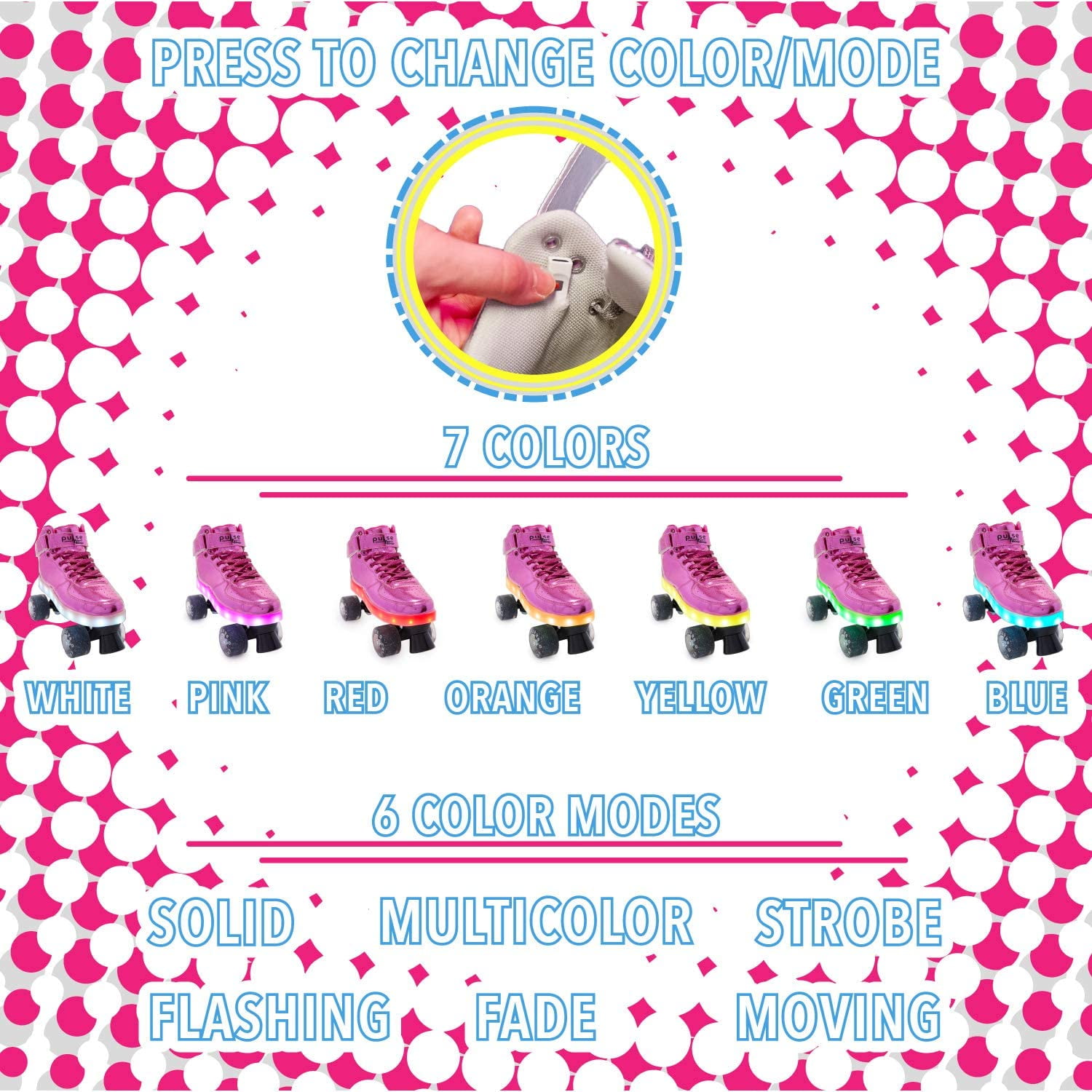 Chicago Skates Pulse Roller Skate, Pink, Size 04 - Image 2