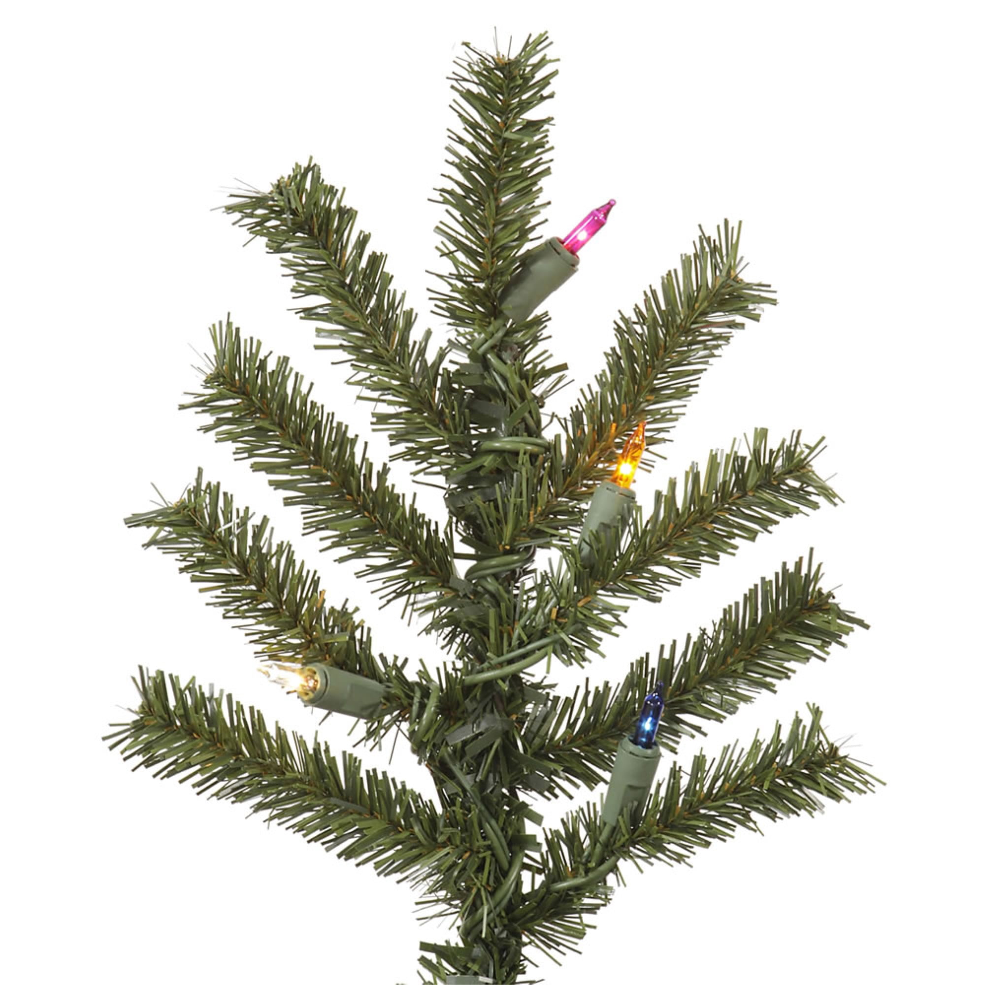 Vickerman 5' x 28" Natural Alpine Artificial Christmas Tree, Multi-colored LED Lights. - Image 2