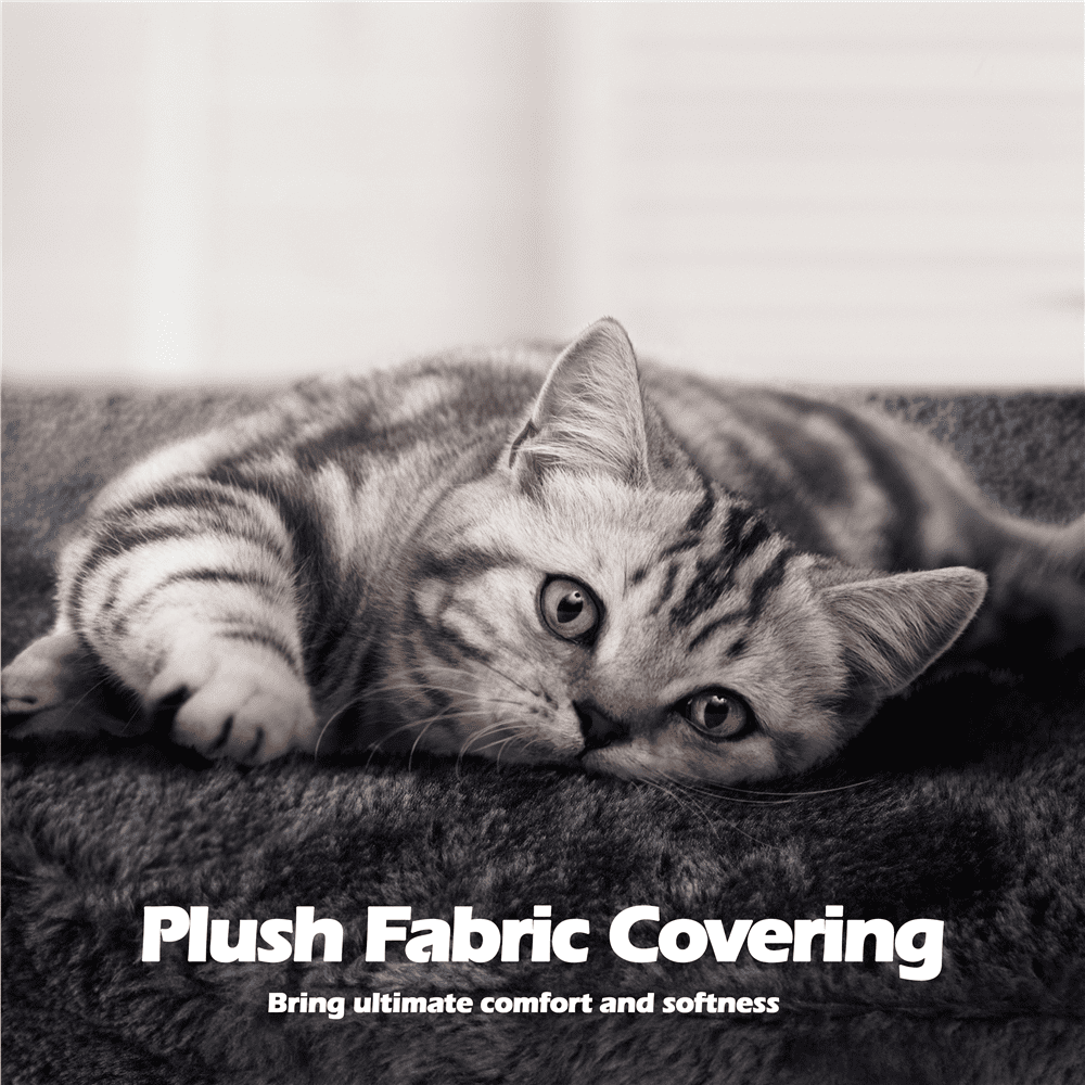 Alden Design 82.5" H Multi Level Cat Tree with 2 Cozy Condos and Basket, Black - Image 7