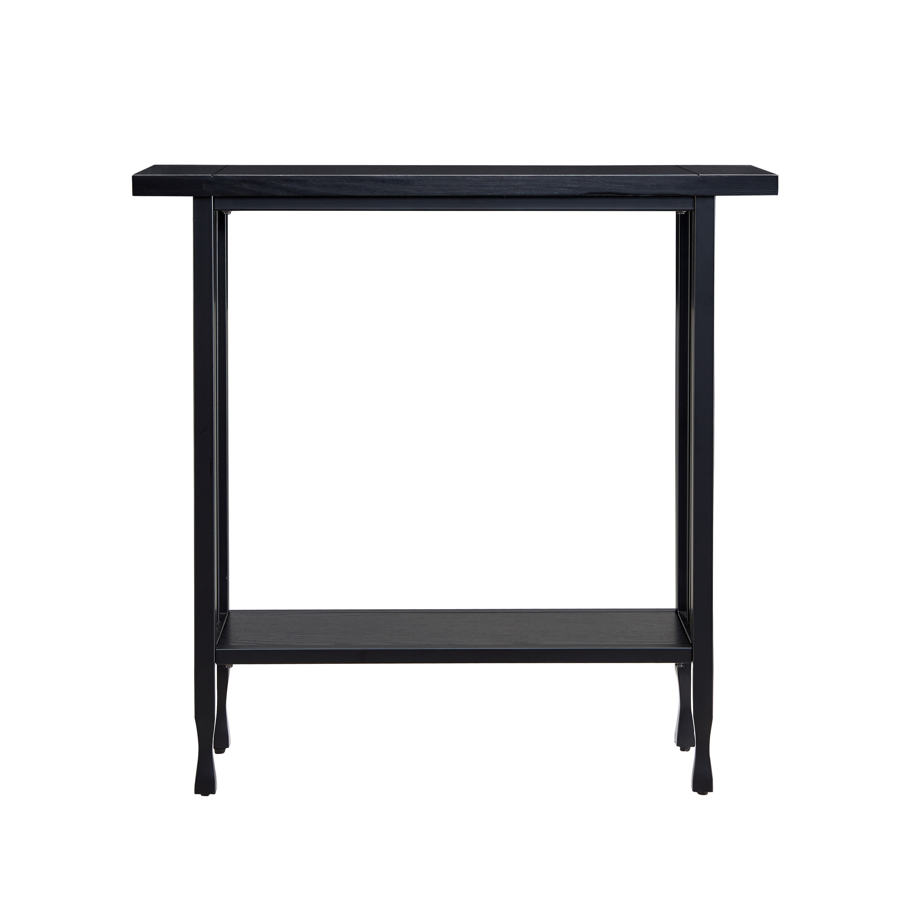 Leick Home Ironcraft Rustic Console Table with Shelf, Black Wash - Image 3