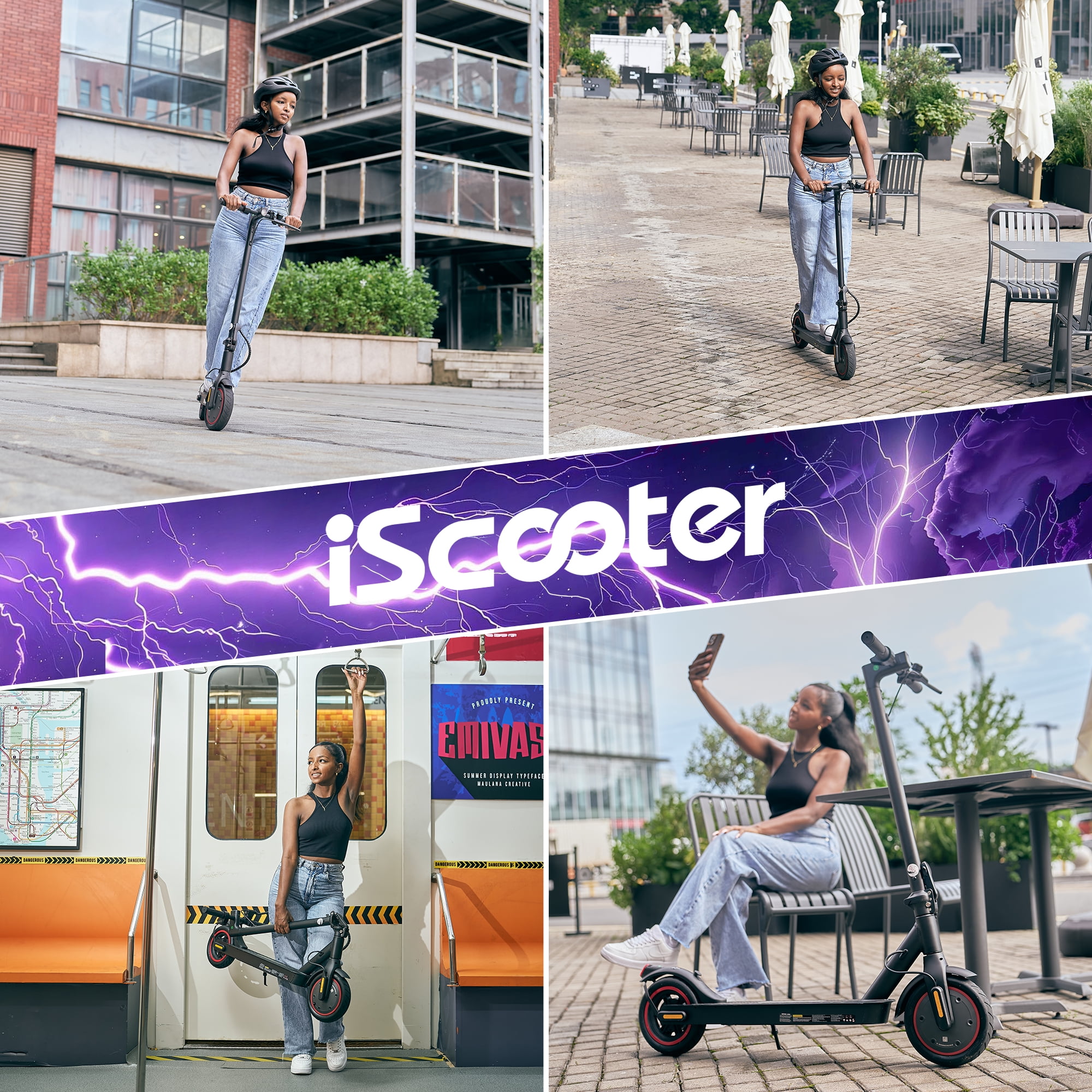 iScooter Electric Scooter for Adults, 21 Miles Max Range with 18 MPH Top, 350W Foldable Commuting Electric Scooter with 3 Speed & Cruise Control Escooter for Teens - Image 4
