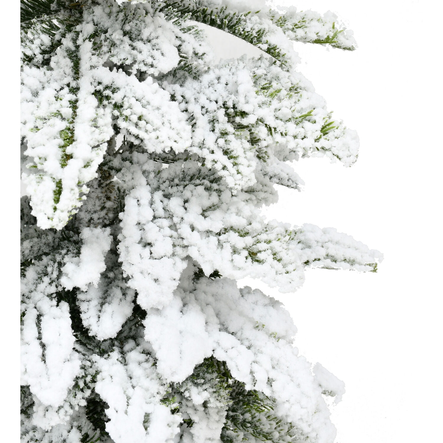 Fraser Hill Farm 2-Ft. Snowy Downswept Tree, No Lights | Metal Stand Included | Festive Christmas Holiday Decor | White | FFSD024-0SN - Image 5