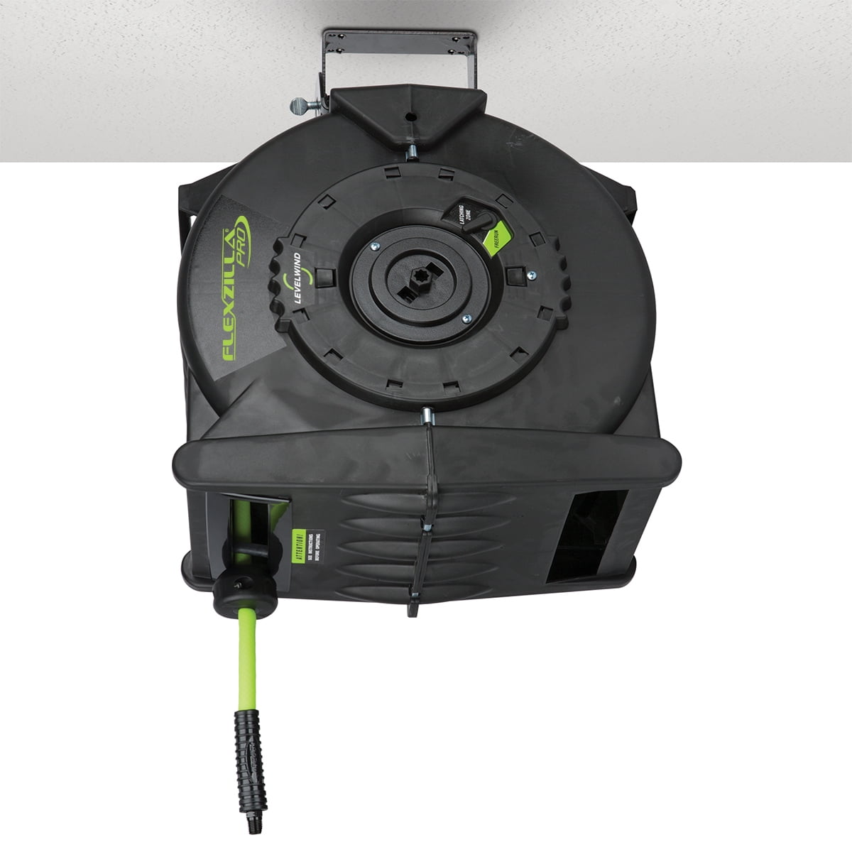 Flexzilla® Pro Retractable Air Hose Reel with Levelwind Technology, 3/8" x 75', ZillaGreen® - Image 7