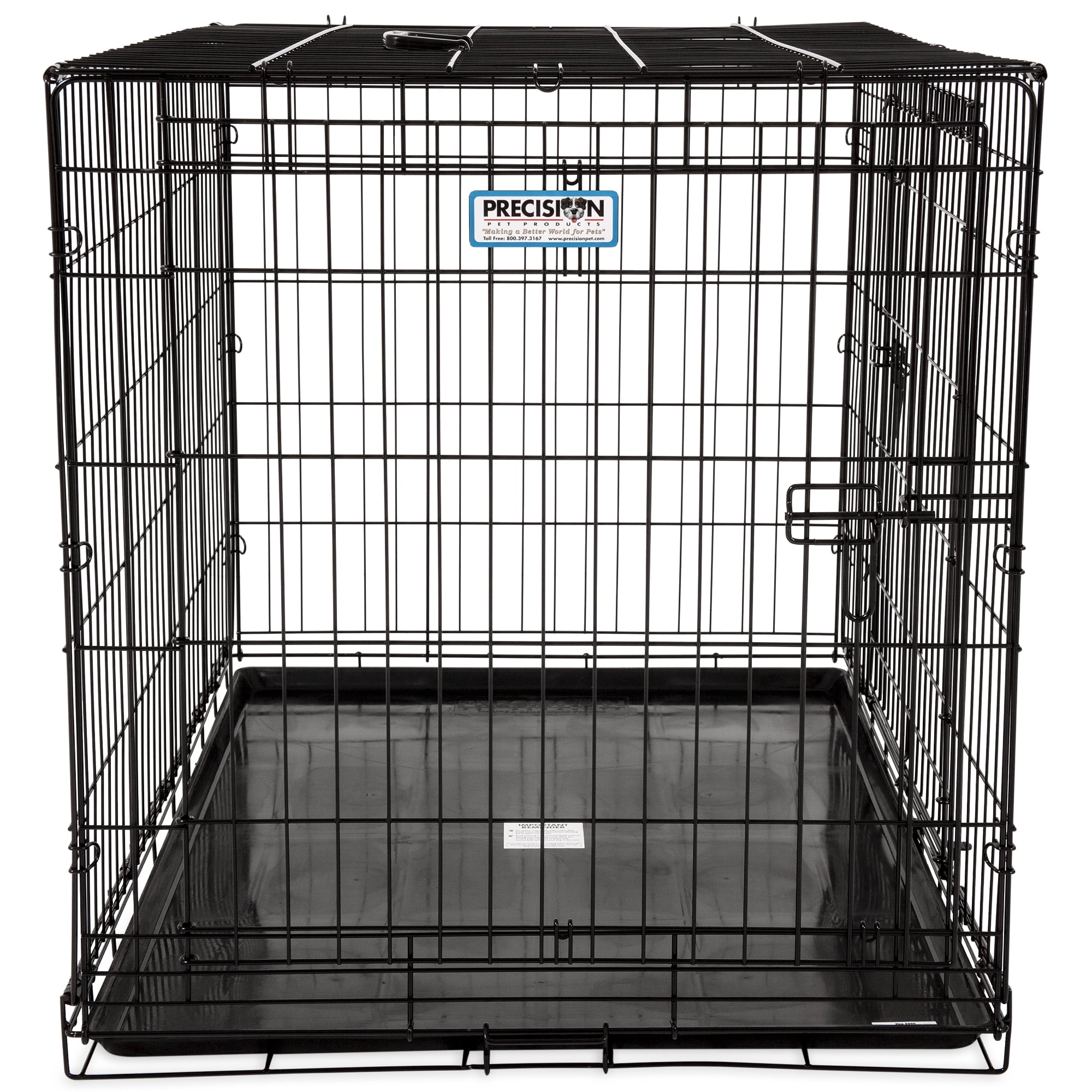 Precision Pet Provalu Dog Wire Crate 42" 2 Door Rust Resistant Kennel with 5-Point Locking System, Black, Small - Image 4
