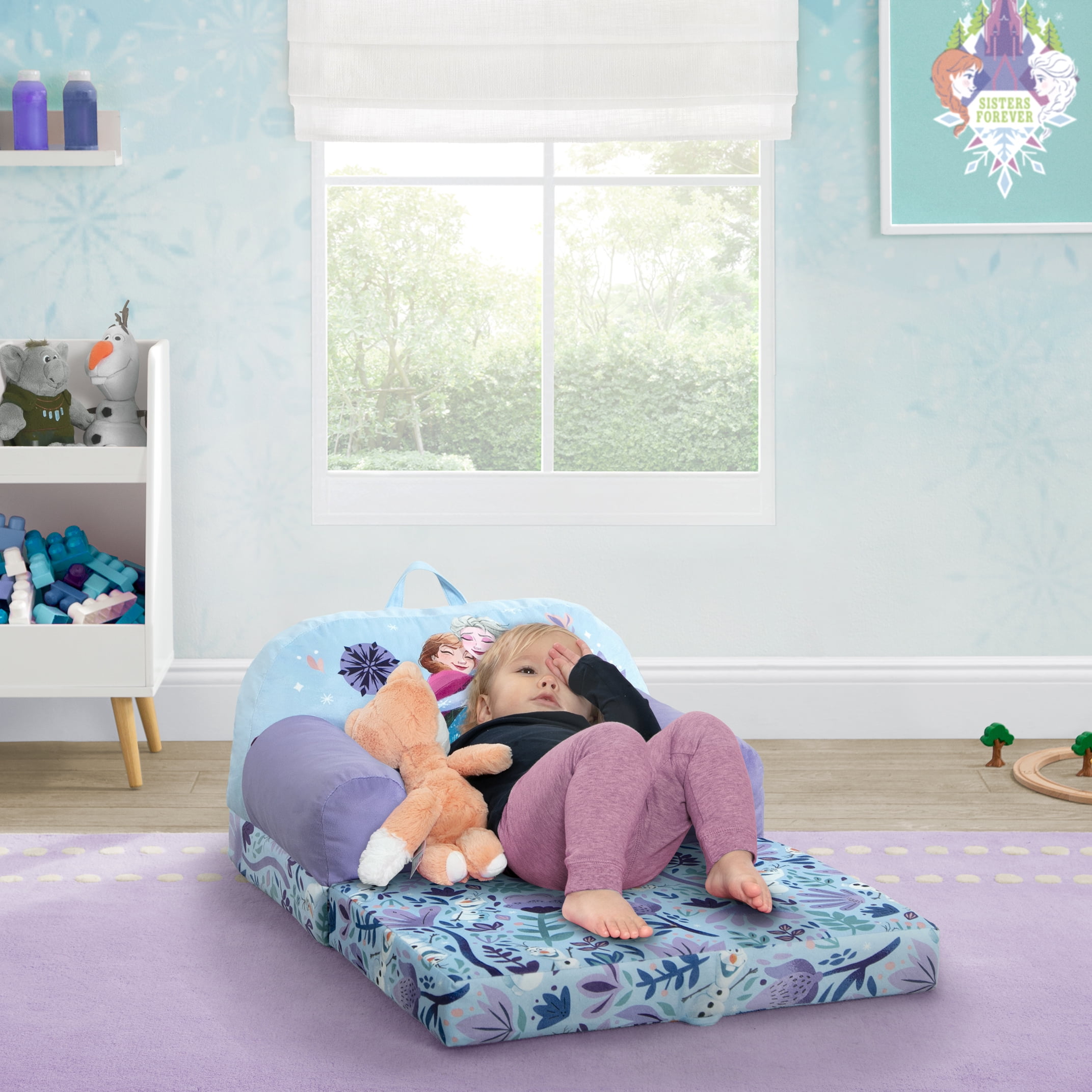 Disney Frozen Cozee Buddy Flip-Out Chair by Delta Children, Purple - Image 3