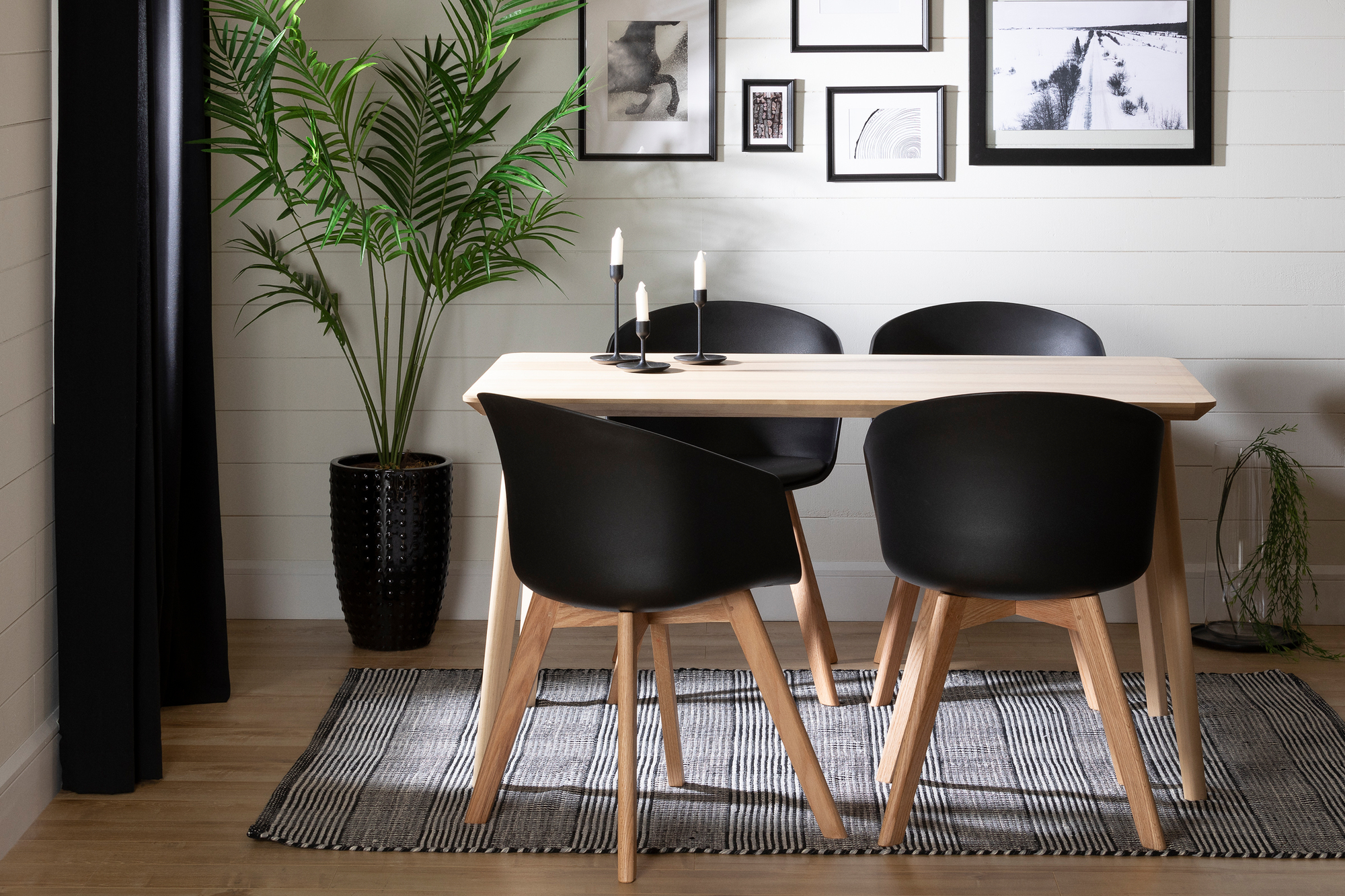 Flam Chair with Wooden Legs-Black-South Shore - Image 8