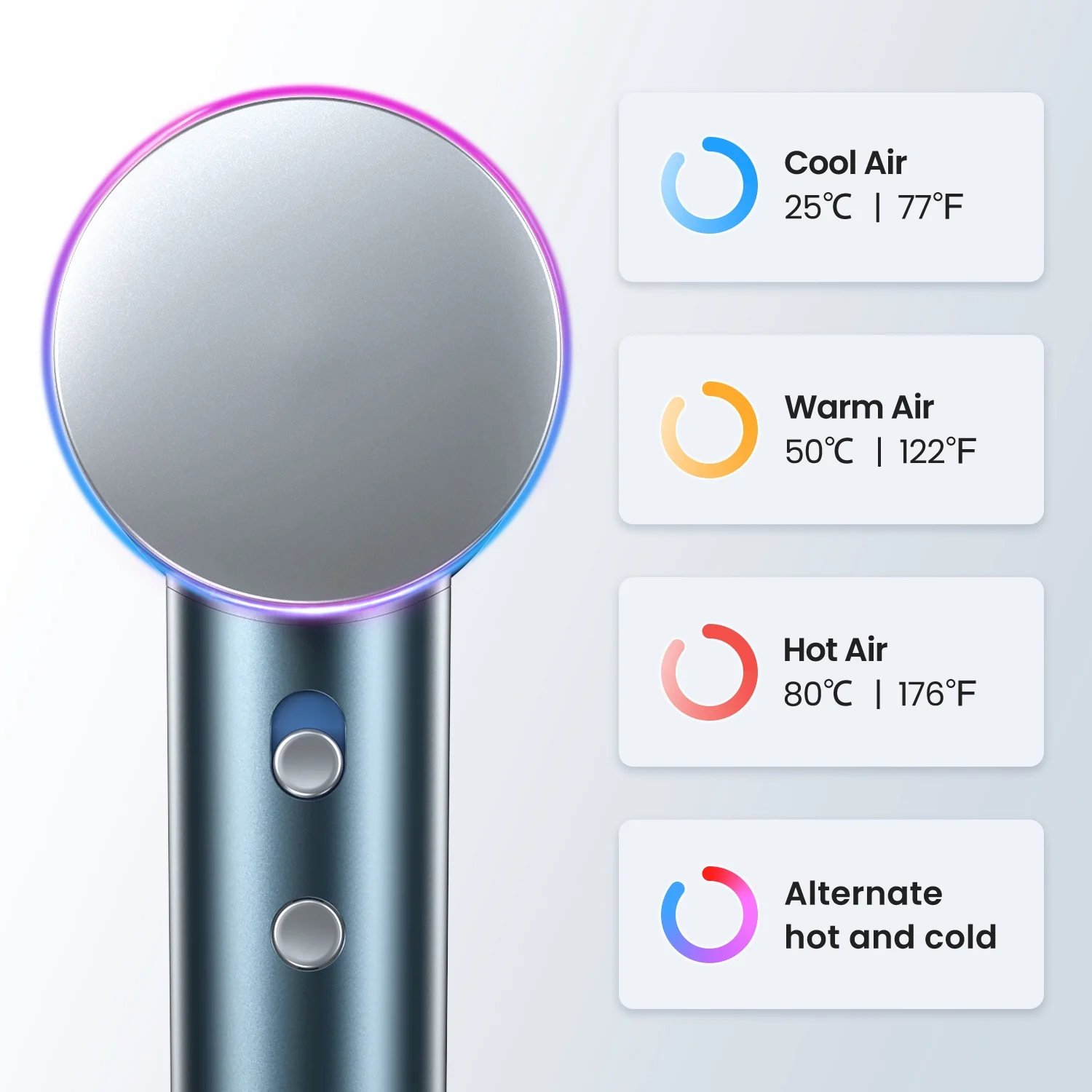 iDOO High Speed Portable Ionic Hair Dryer with Exclusive Hot & Cold Air Cycle Mode for Home Salon Travel - Image 5