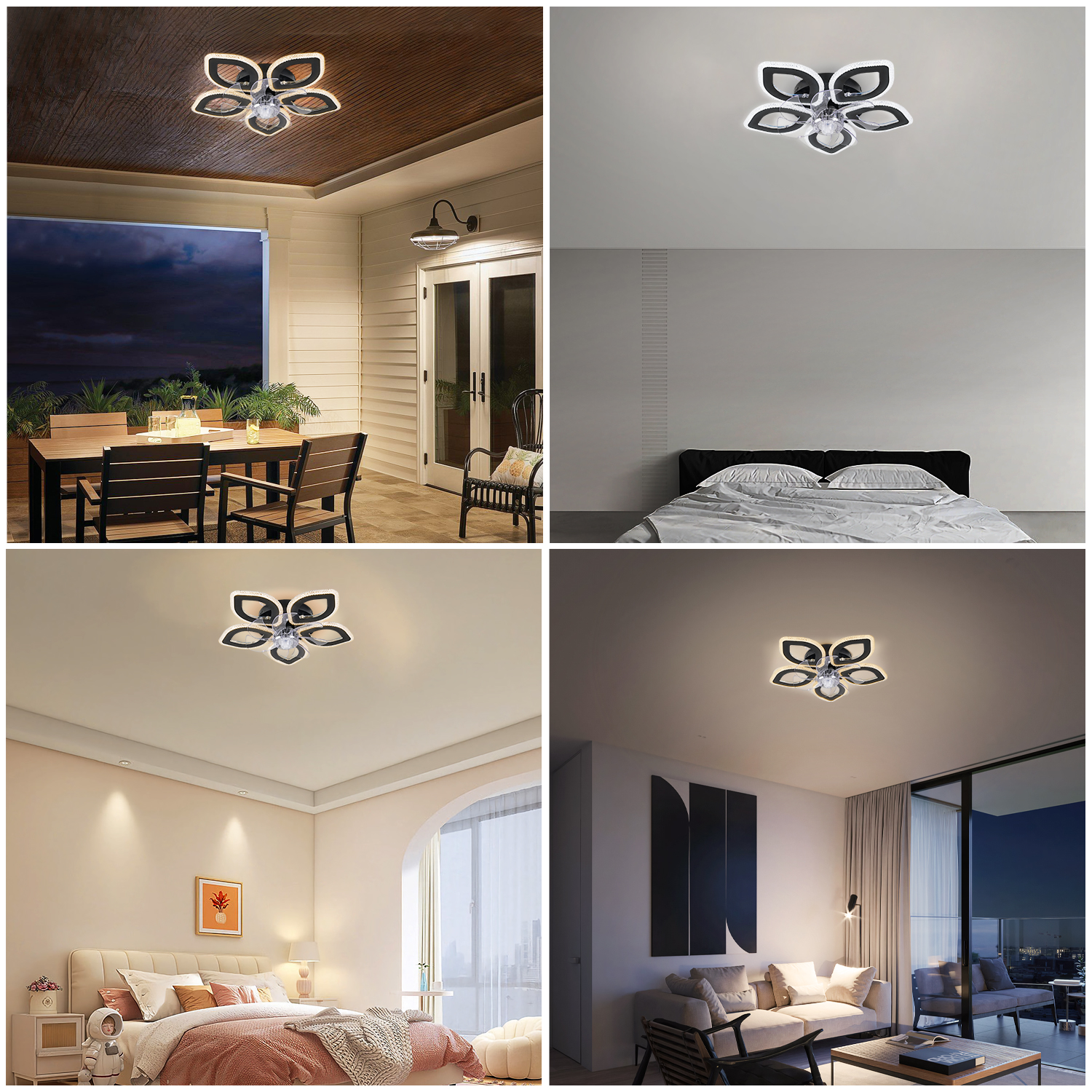 Ceiling Fan Light and Remote FIMEI Ceiling Light with Fan 3 Colors 6 Wind Levels - Image 4