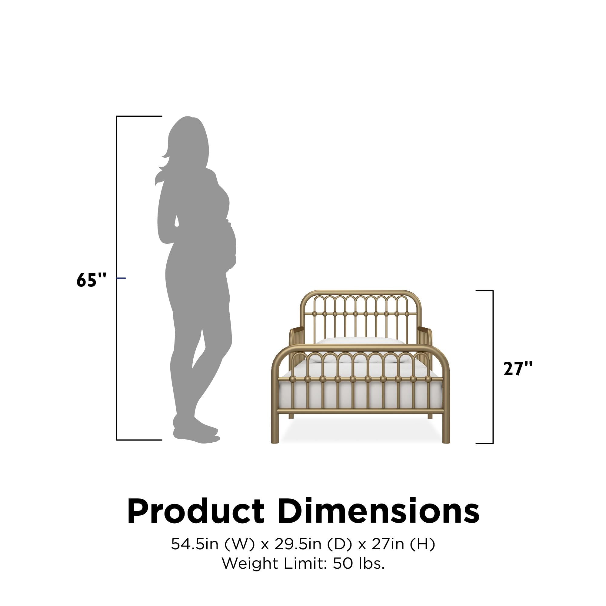 Little Seeds Monarch Hill Ivy Metal Toddler Bed, Gold - Image 15