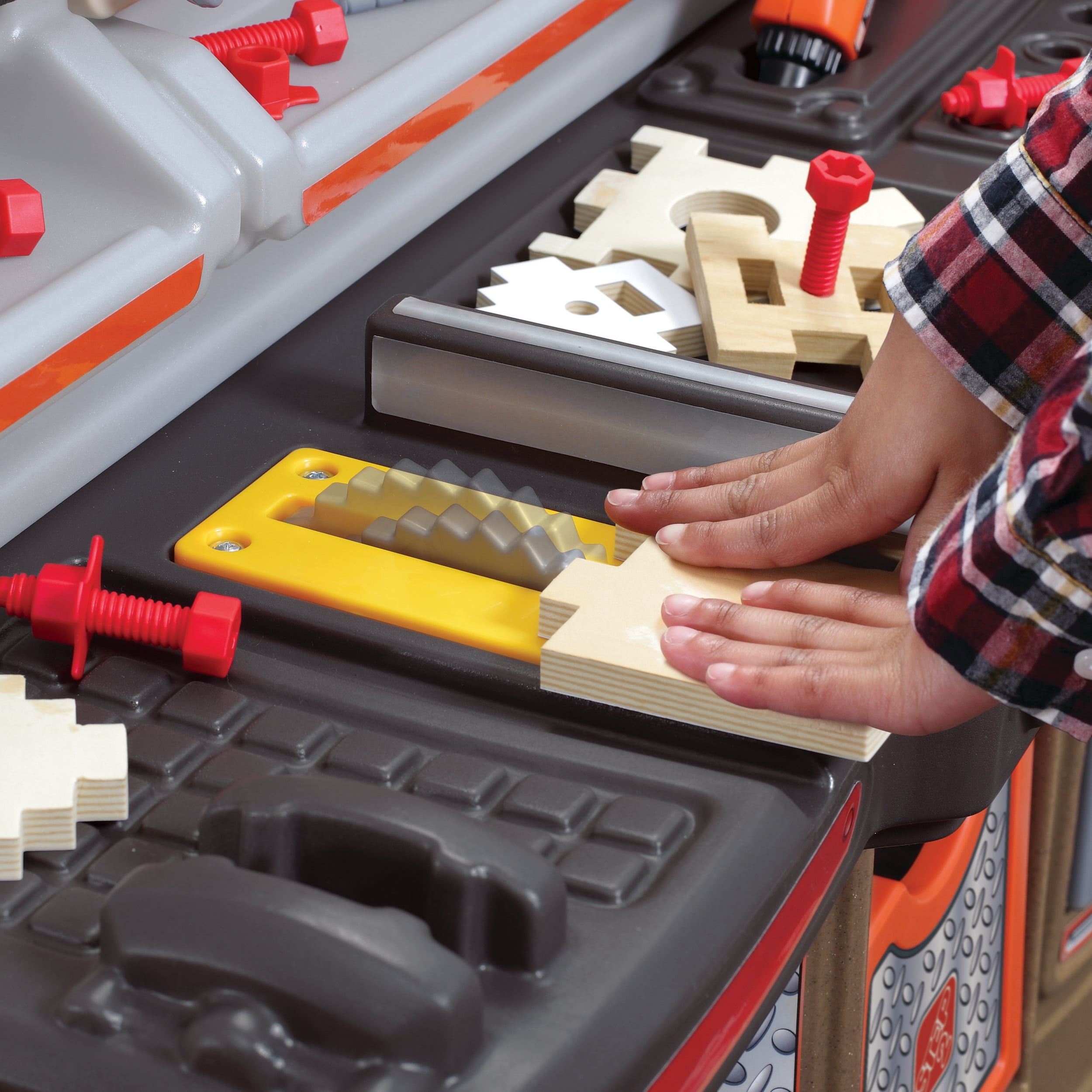 Step2 Big Builders Pro Workshop Multicolor Tool Bench, 27.50" x 34", 19 lb - Image 12