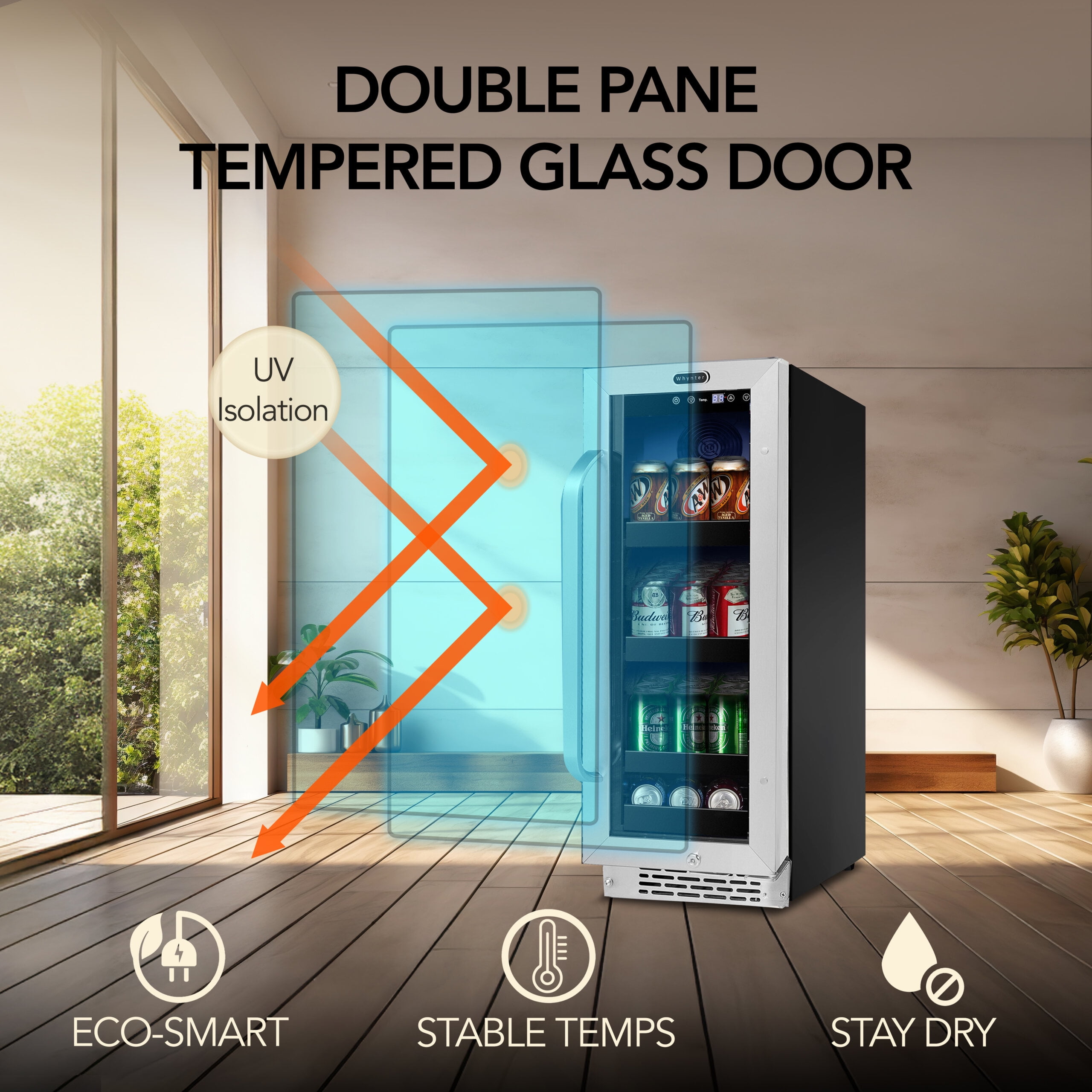 Whynter 60 Can Stainless Steel Beverage Refrigerator - Image 7