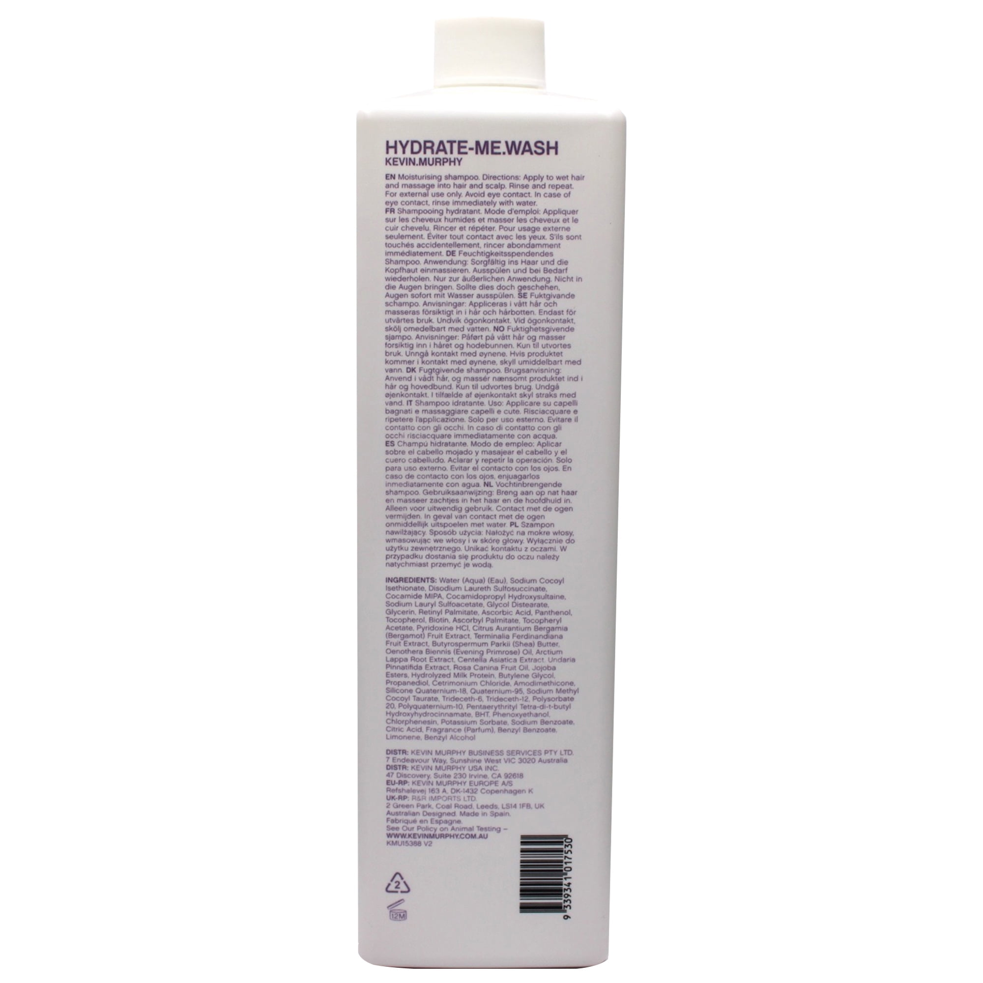 Kevin Murphy Hydrate Me Wash Kakadu Plum Infused Moisture Delivery Shampoo 1L/ 33.8oz - Image 4