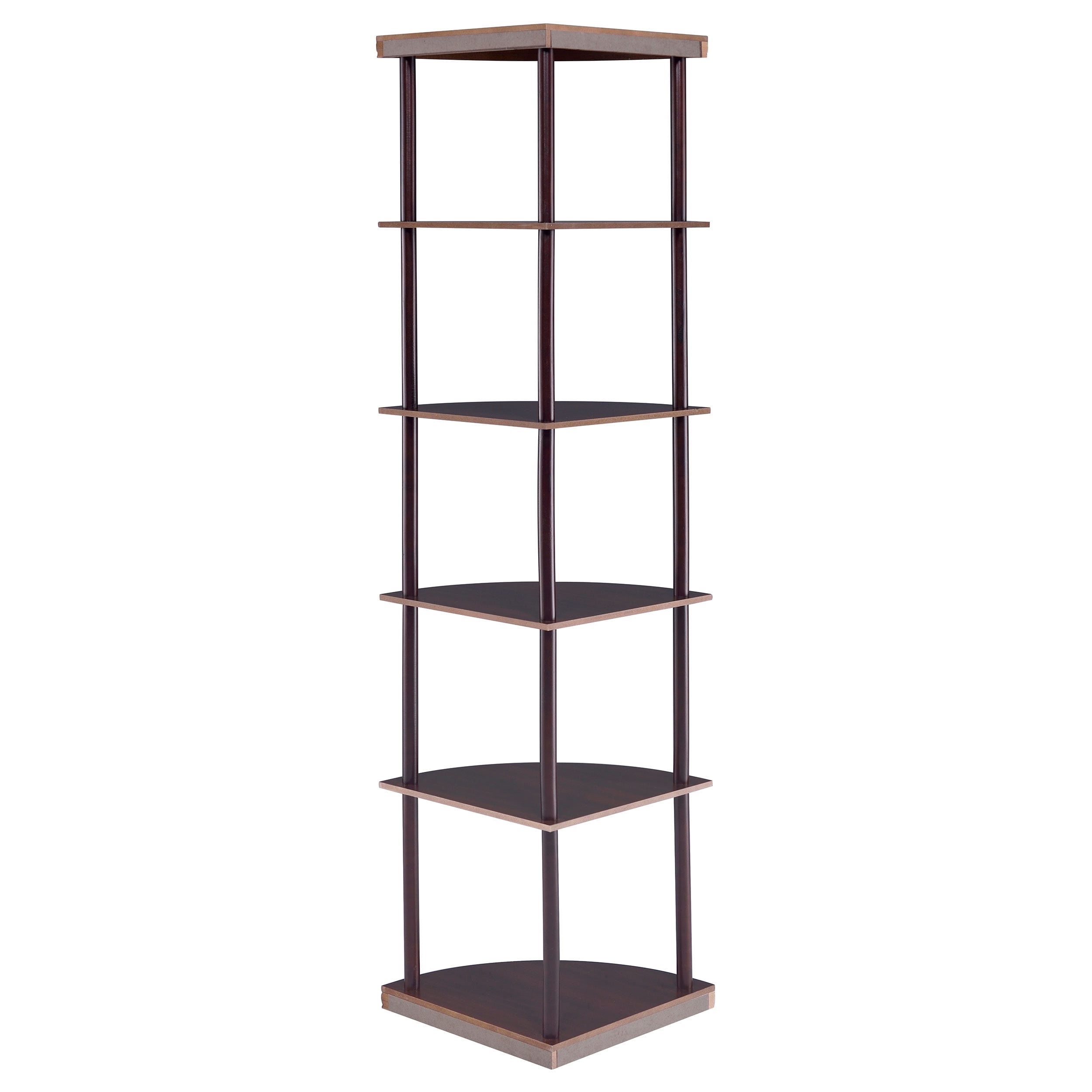 Bonwick 72-inch 5-shelf Corner Bookshelf Cappuccino - Image 7