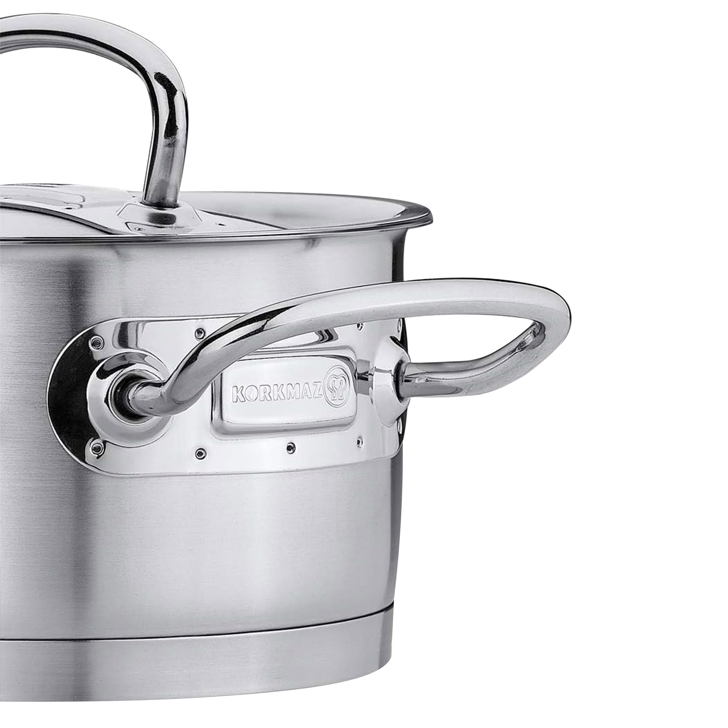 Korkmaz Stainless Steel 4 Quart Stockpot with Lid, Silver - Image 5