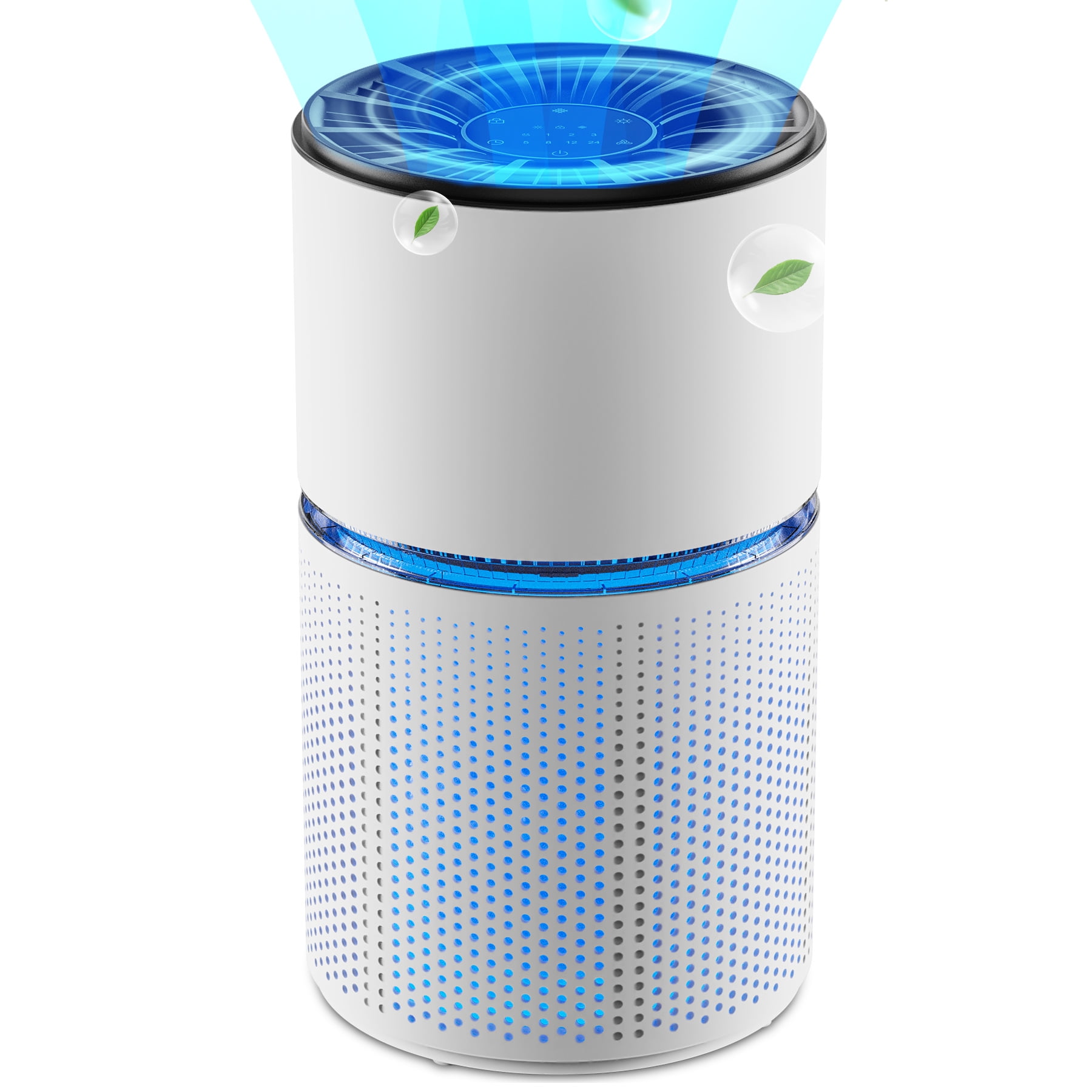 BREEZOME Air Purifier with 4-Stage Particle Filtration, up to 620 Sq. ft, Mis-touch design, Timer, True HEPA Air Purifier for Large Rooms, White - Image 8