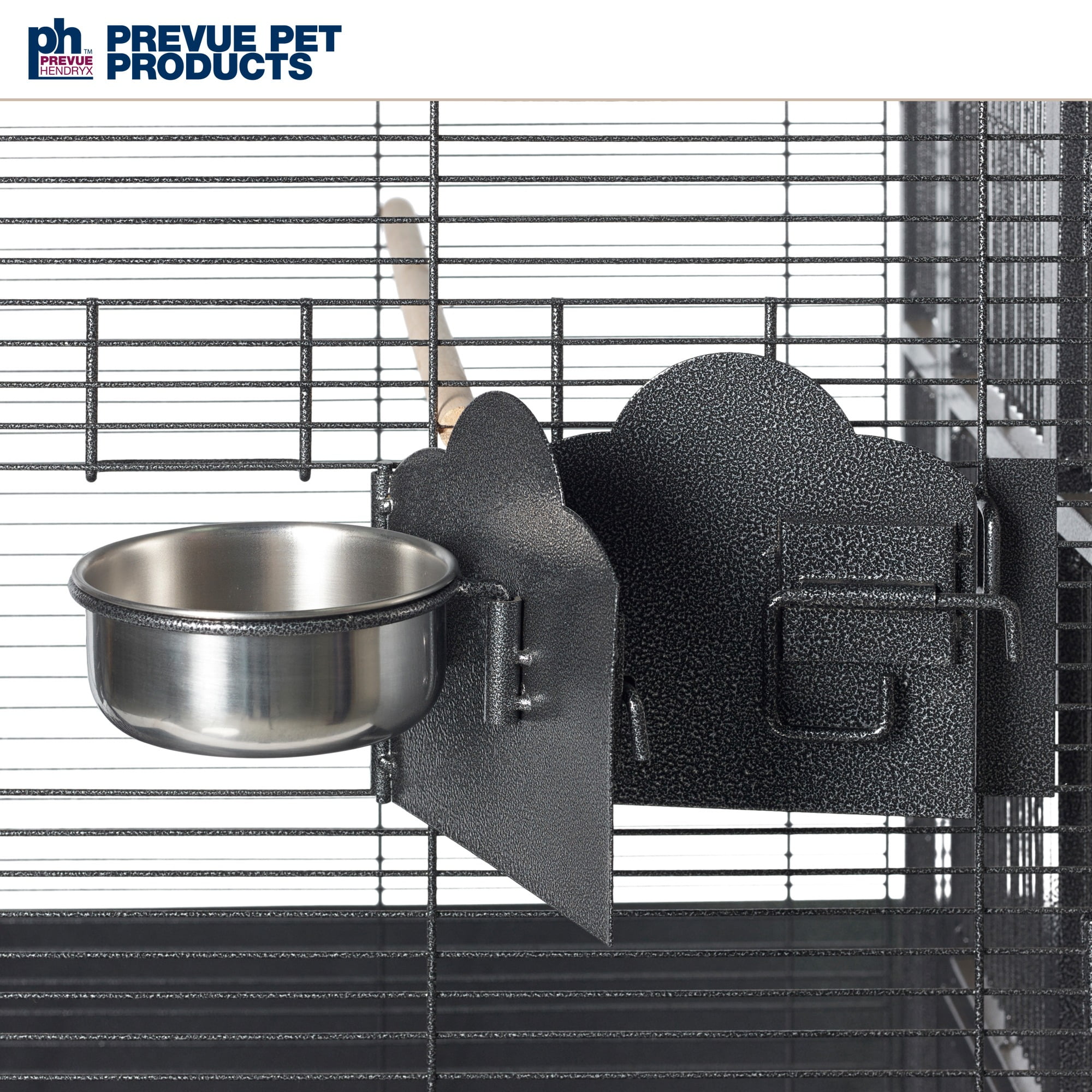 Prevue Pet Products Park Plaza Bird Cage, Black Hammertone - Image 8